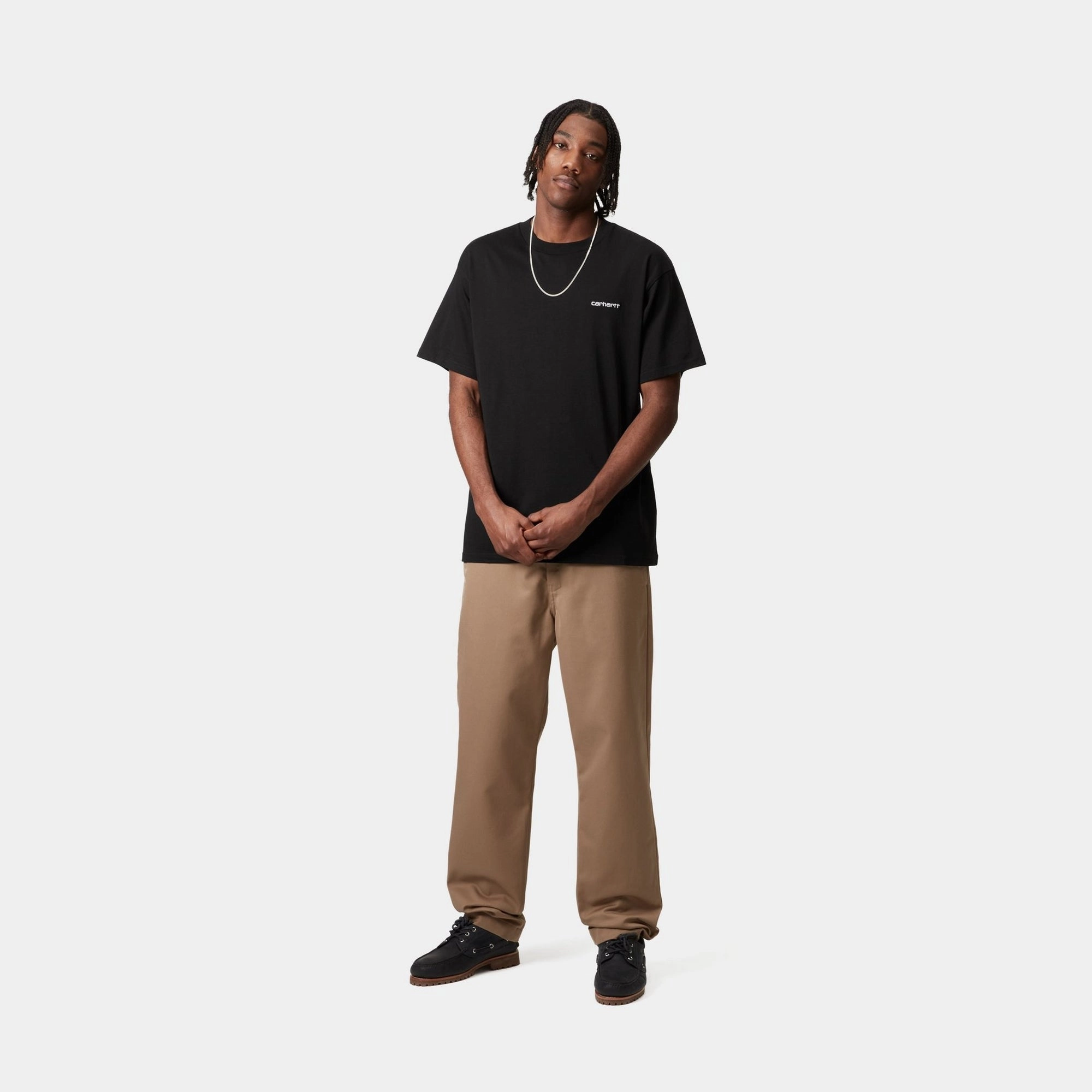 Script Embroidery T-Shirt | Black