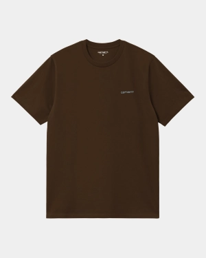 Script Embroidery T-Shirt | Liberica / Air Sky