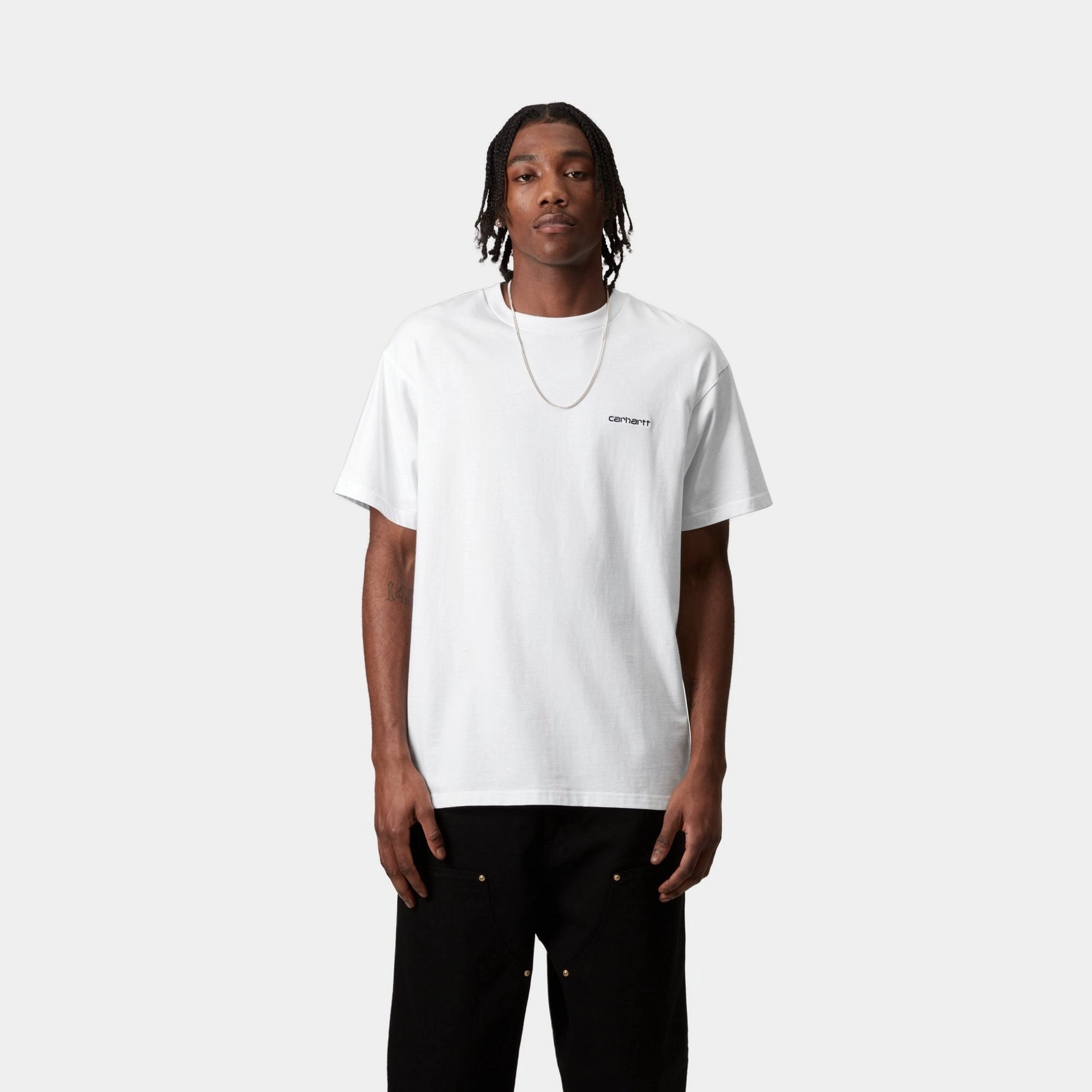 Script Embroidery T-Shirt | White