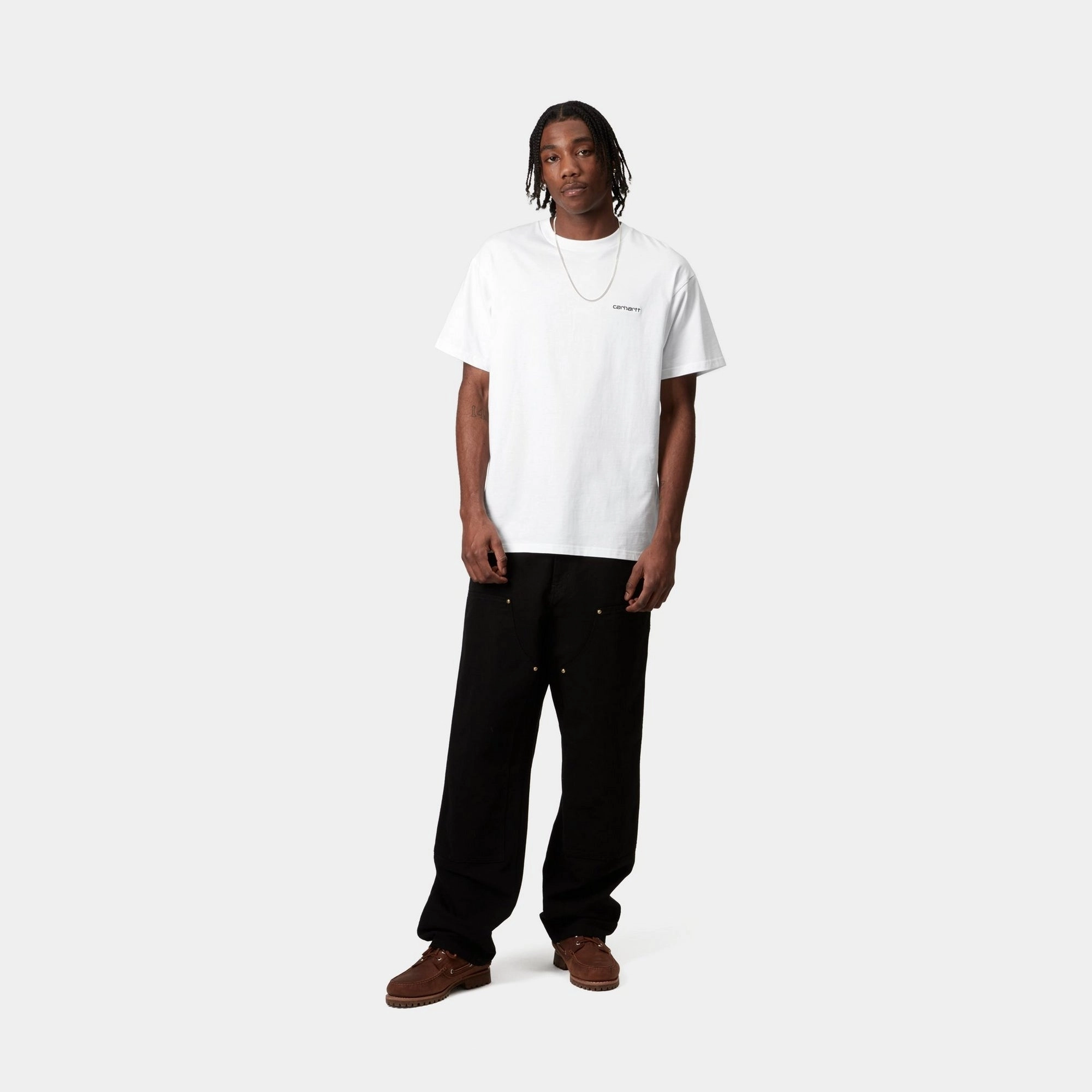 Script Embroidery T-Shirt | White