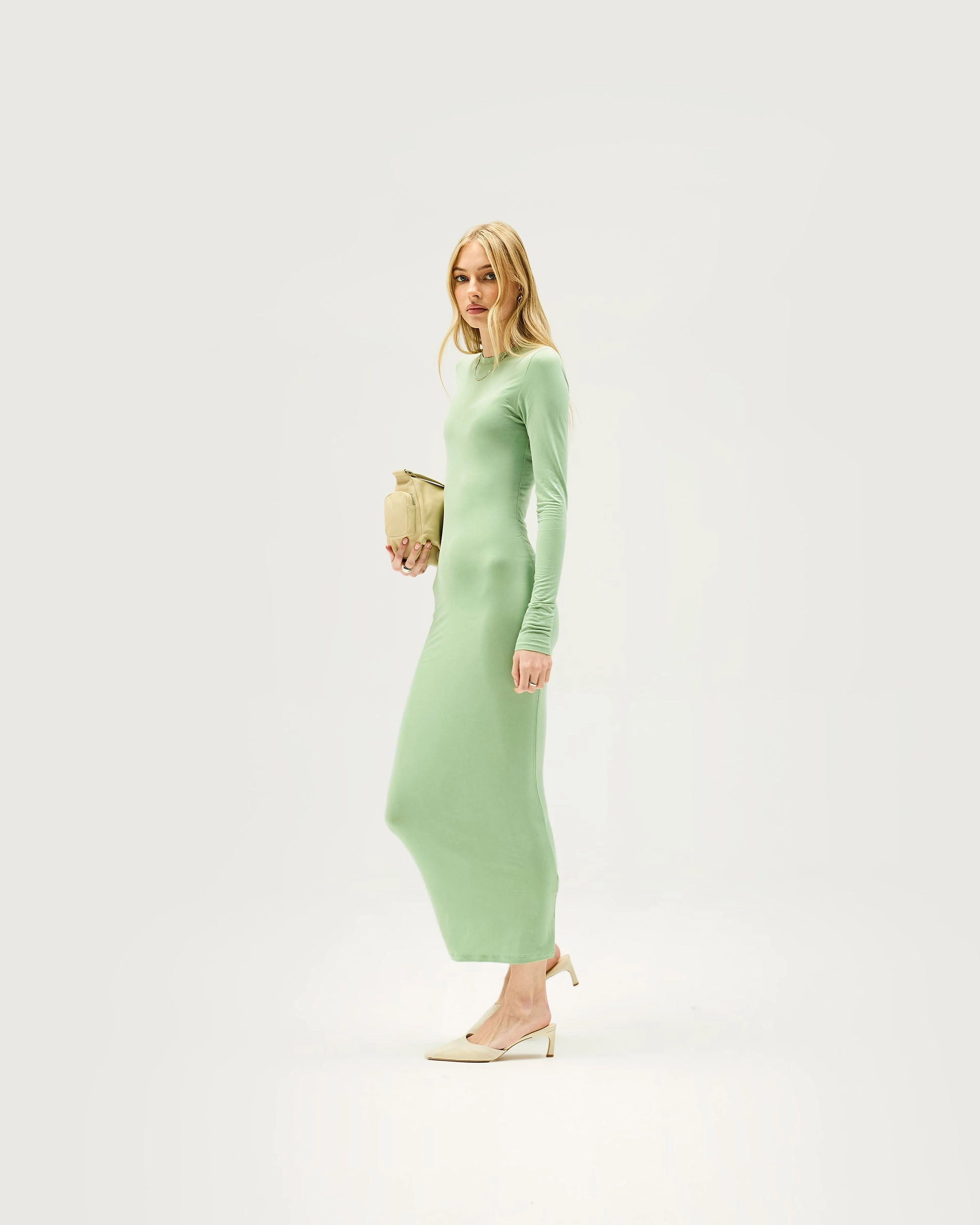 Shadow Midi Dress - Forest Shade