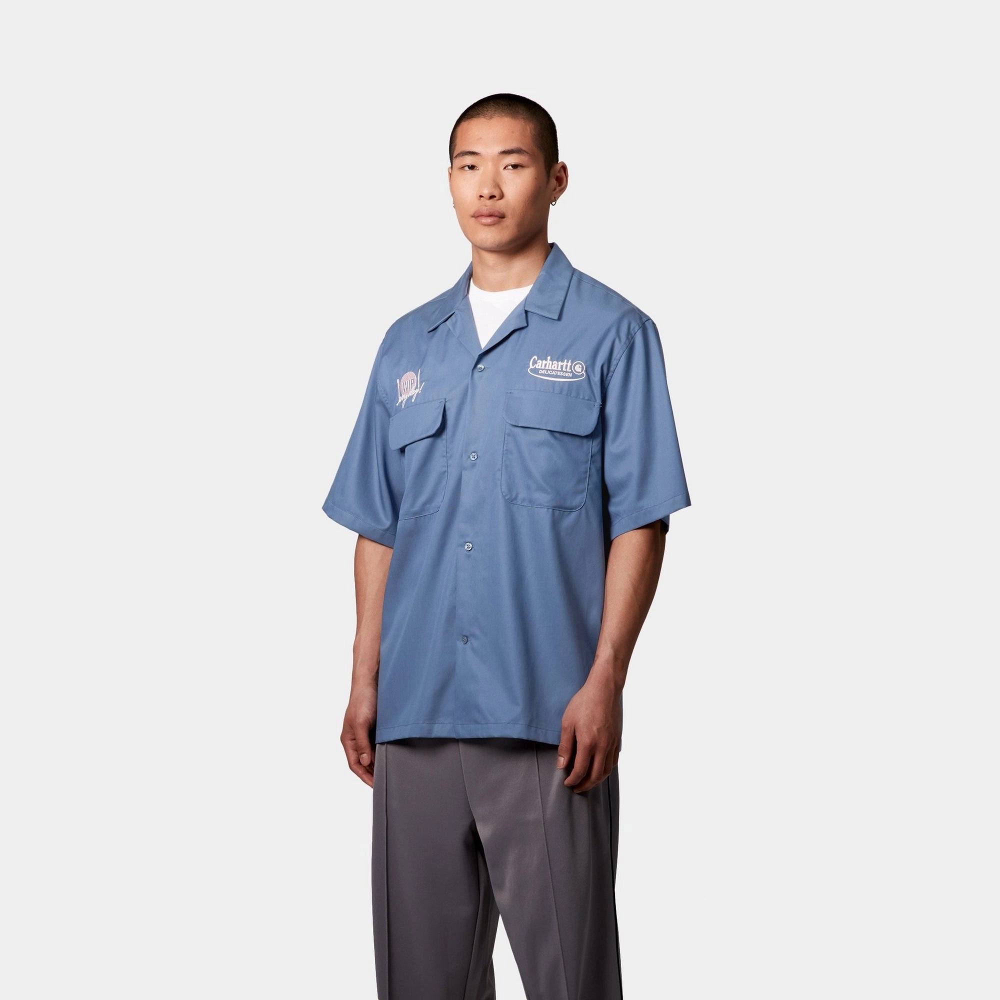 Short Sleeve Deli Shirt | Blue Iris / Air Pink