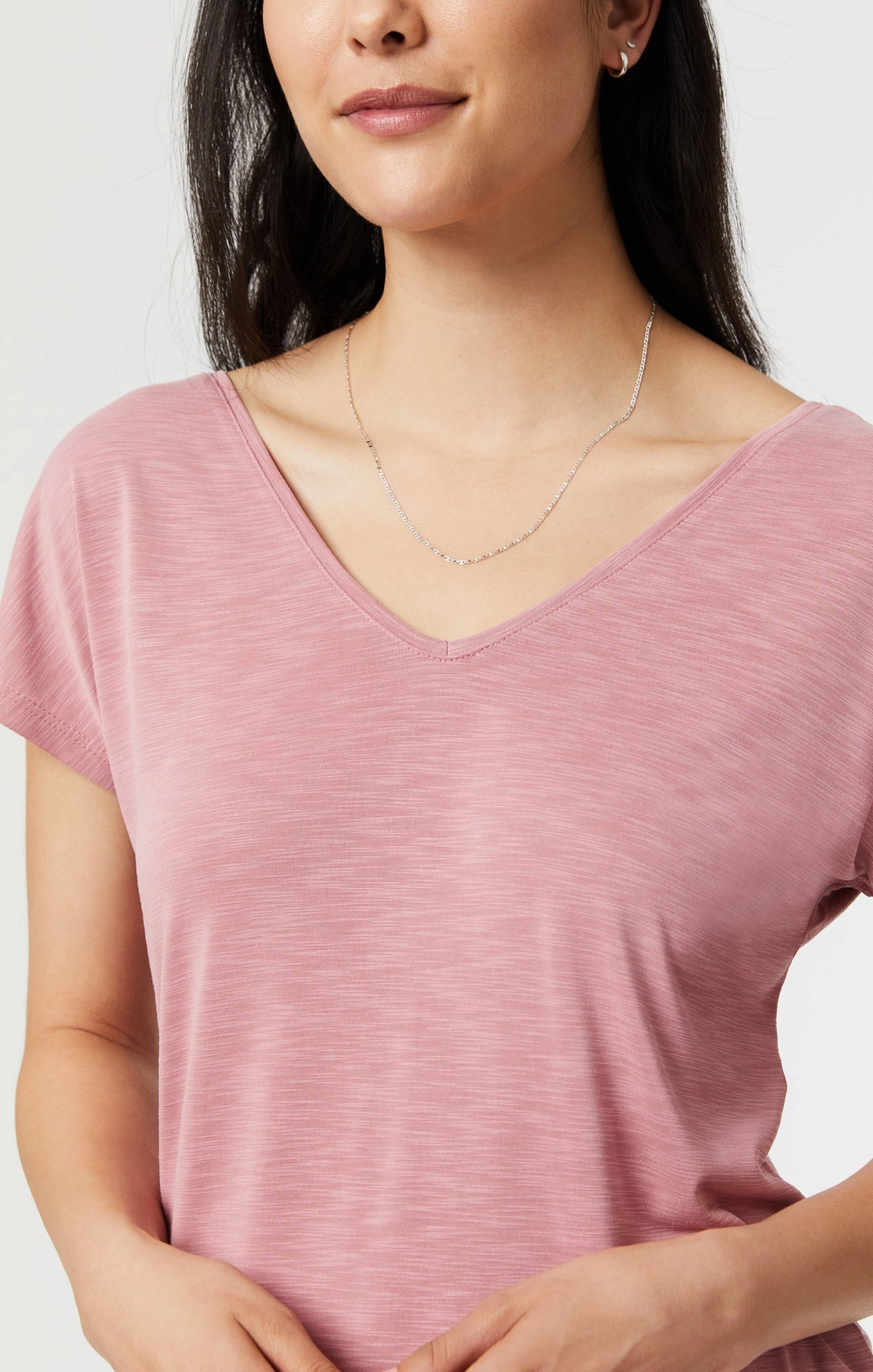 SHORT SLEEVE T-SHIRT IN DUSTY ROSE