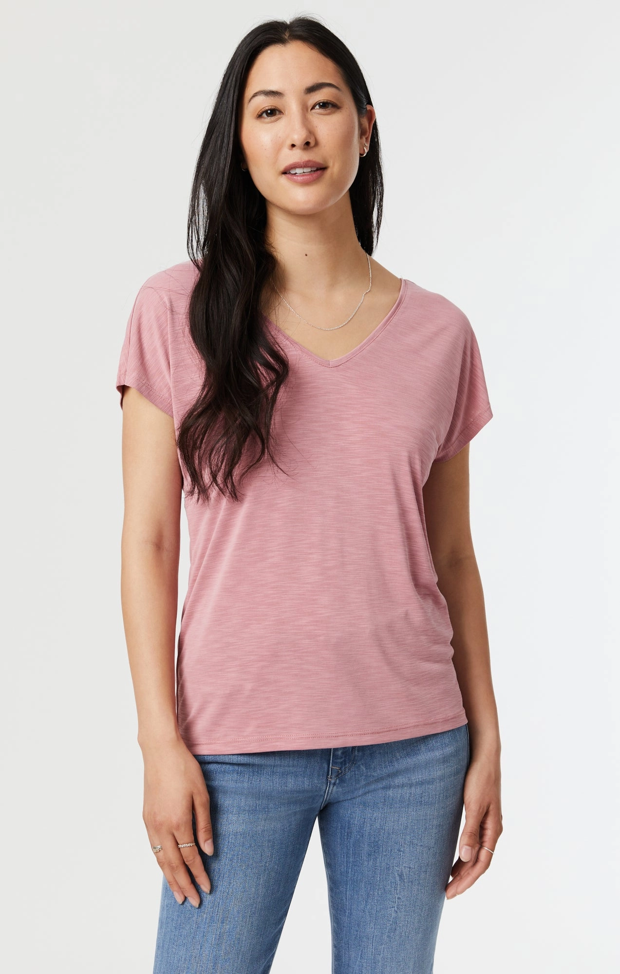 SHORT SLEEVE T-SHIRT IN DUSTY ROSE