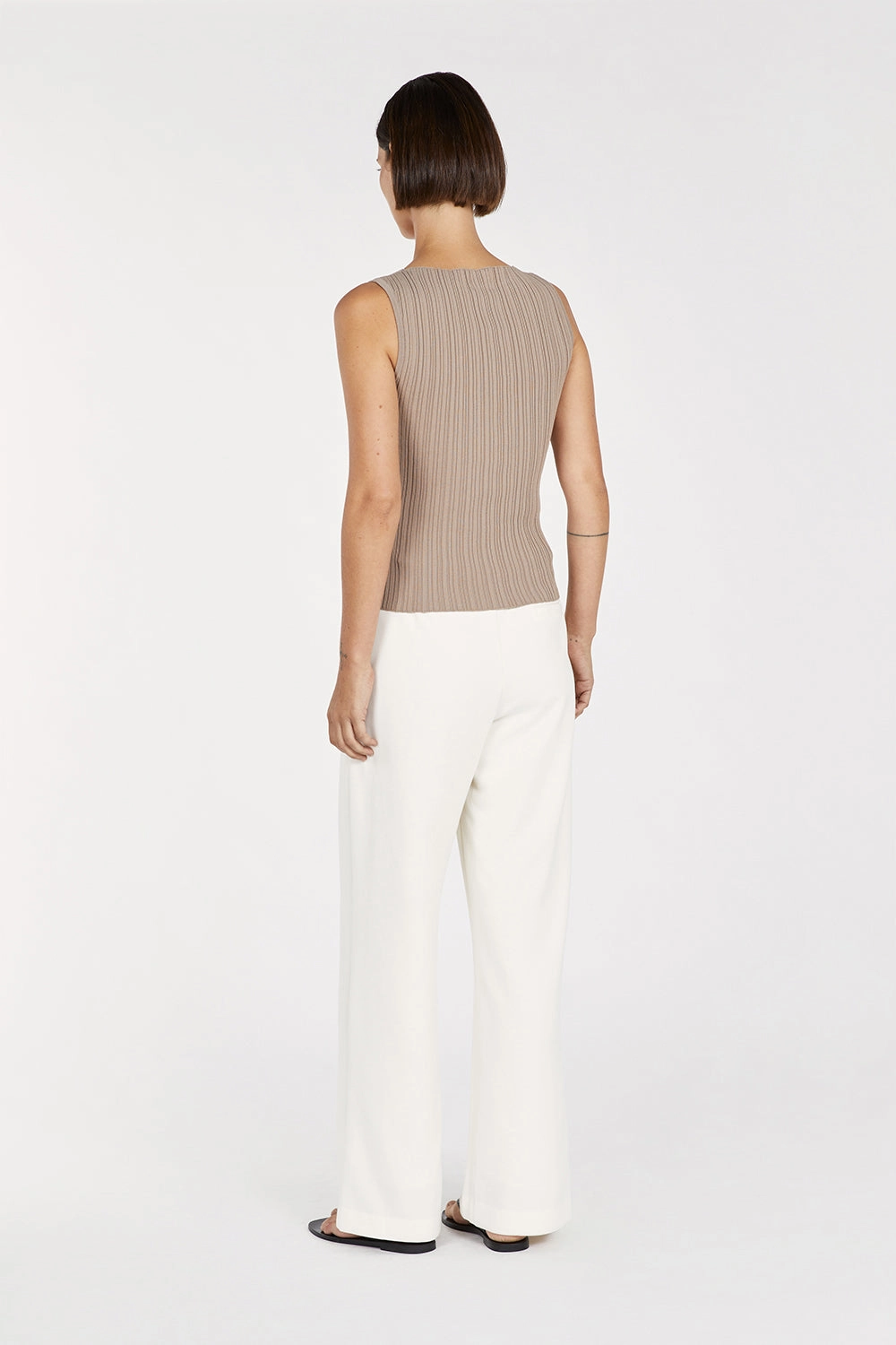 SIENNA TAUPE KNIT TANK