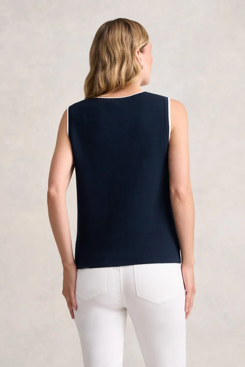 Sleeveless Cotton Knit - Ink