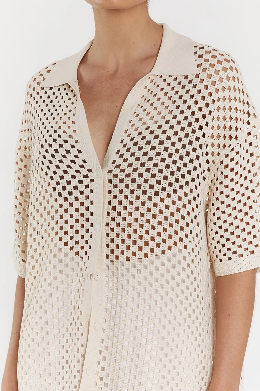 SONNY NATURAL CROCHET SHIRT