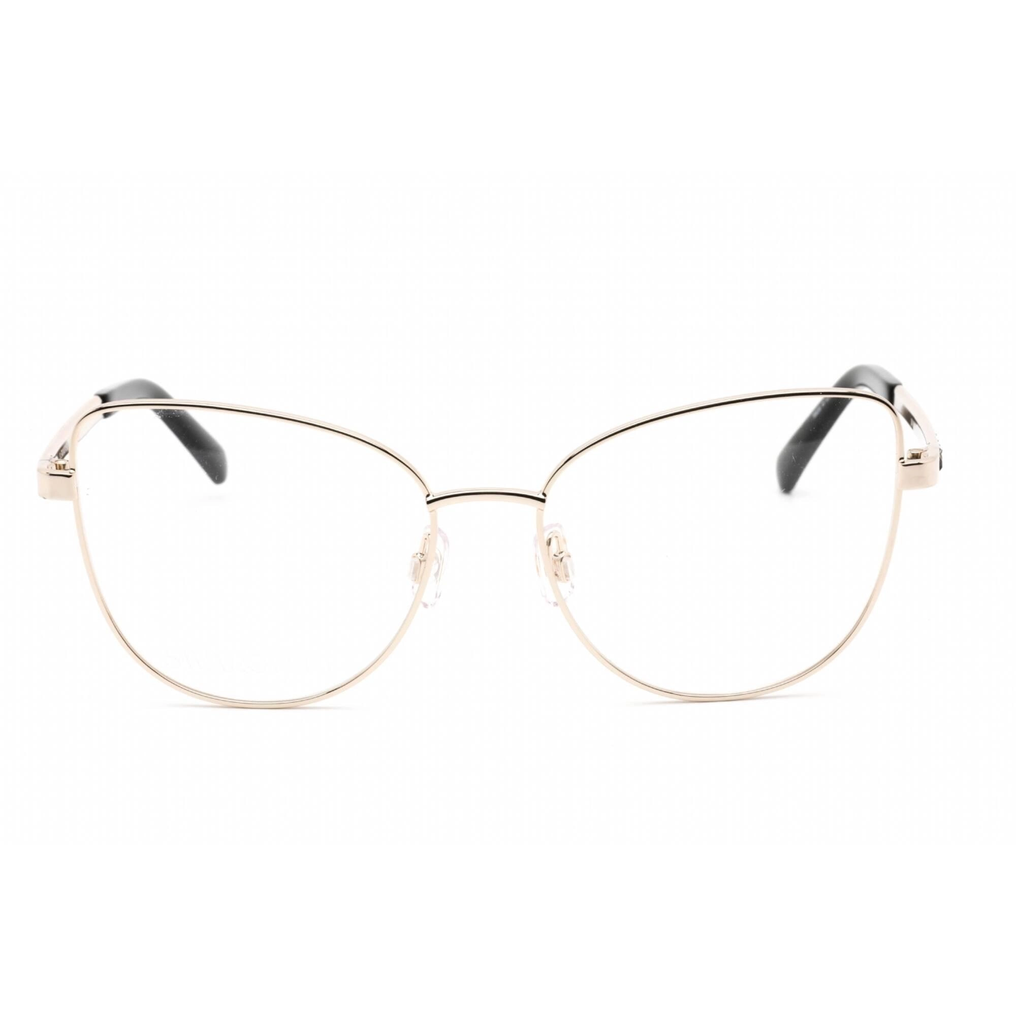 Swarovski Men's Eyeglasses - Full Rim Cat Eye Shape Pale Gold Metal Frame | SK5451 032