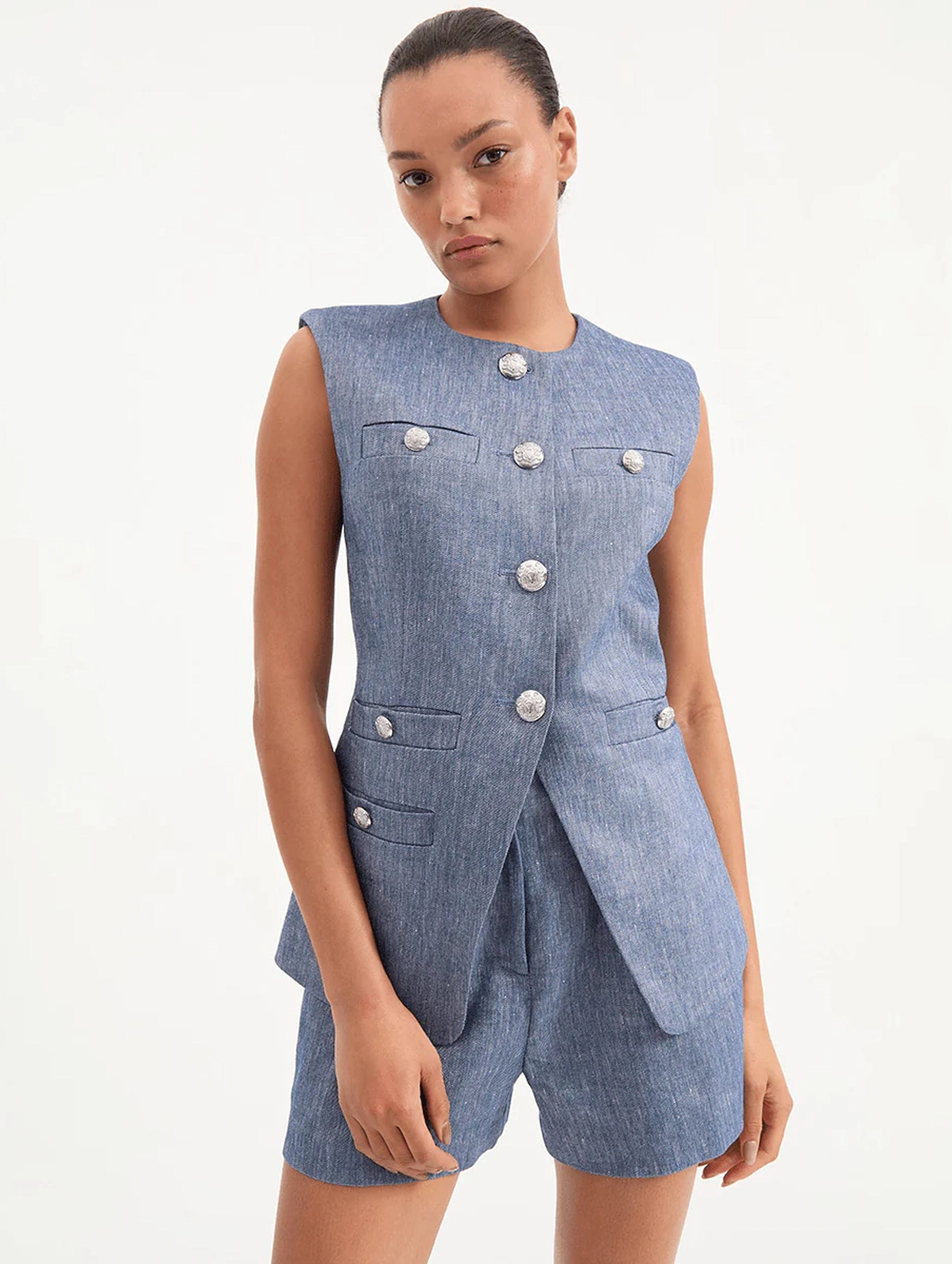 Tamara Vest in Blue Melange