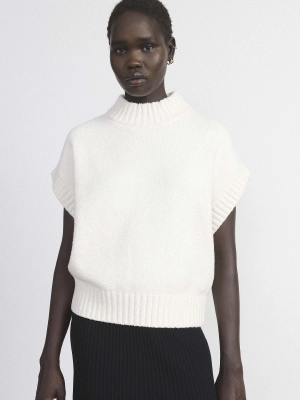The Seawool® Sweater Vest in White Cream