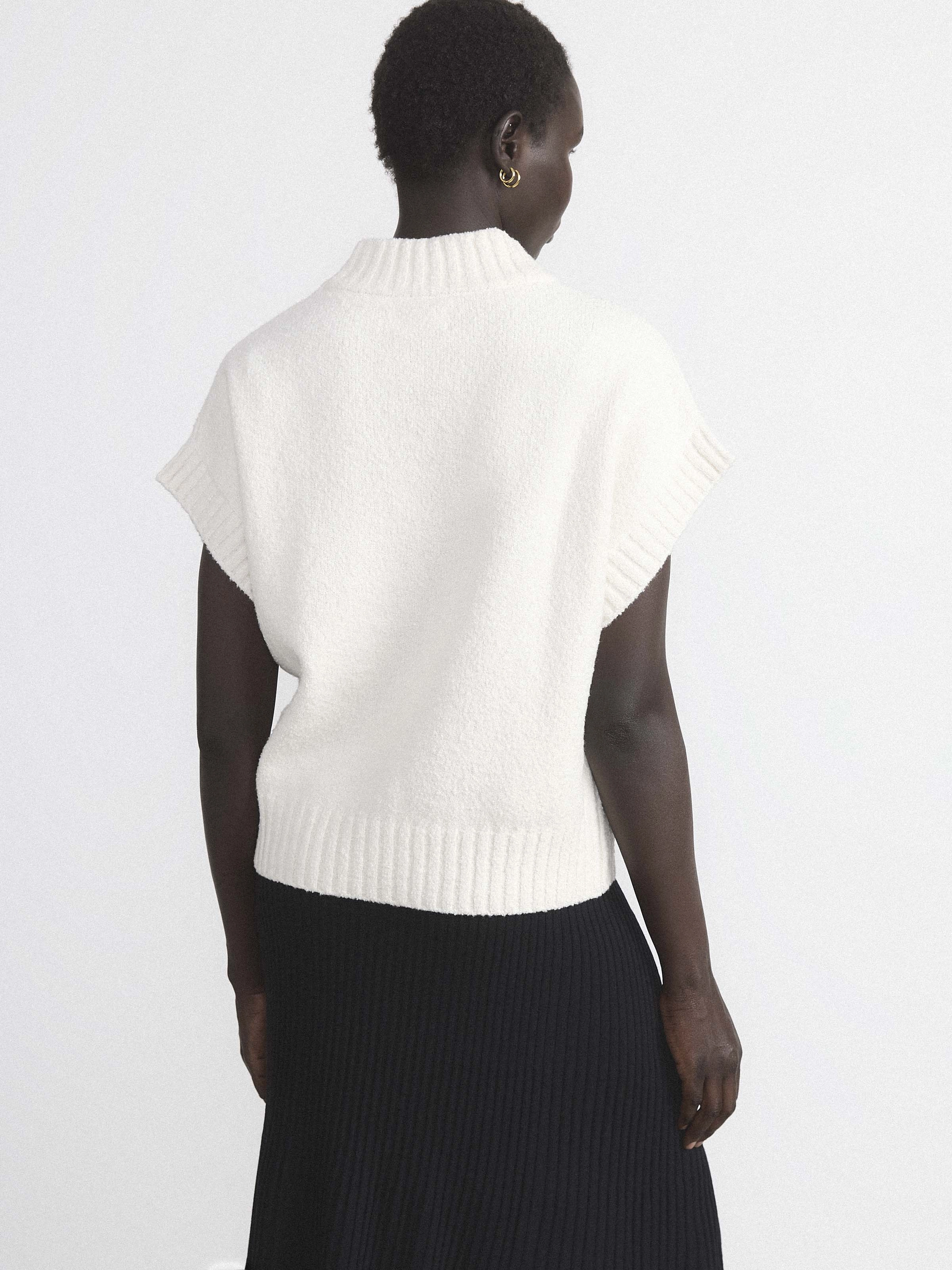 The Seawool® Sweater Vest in White Cream