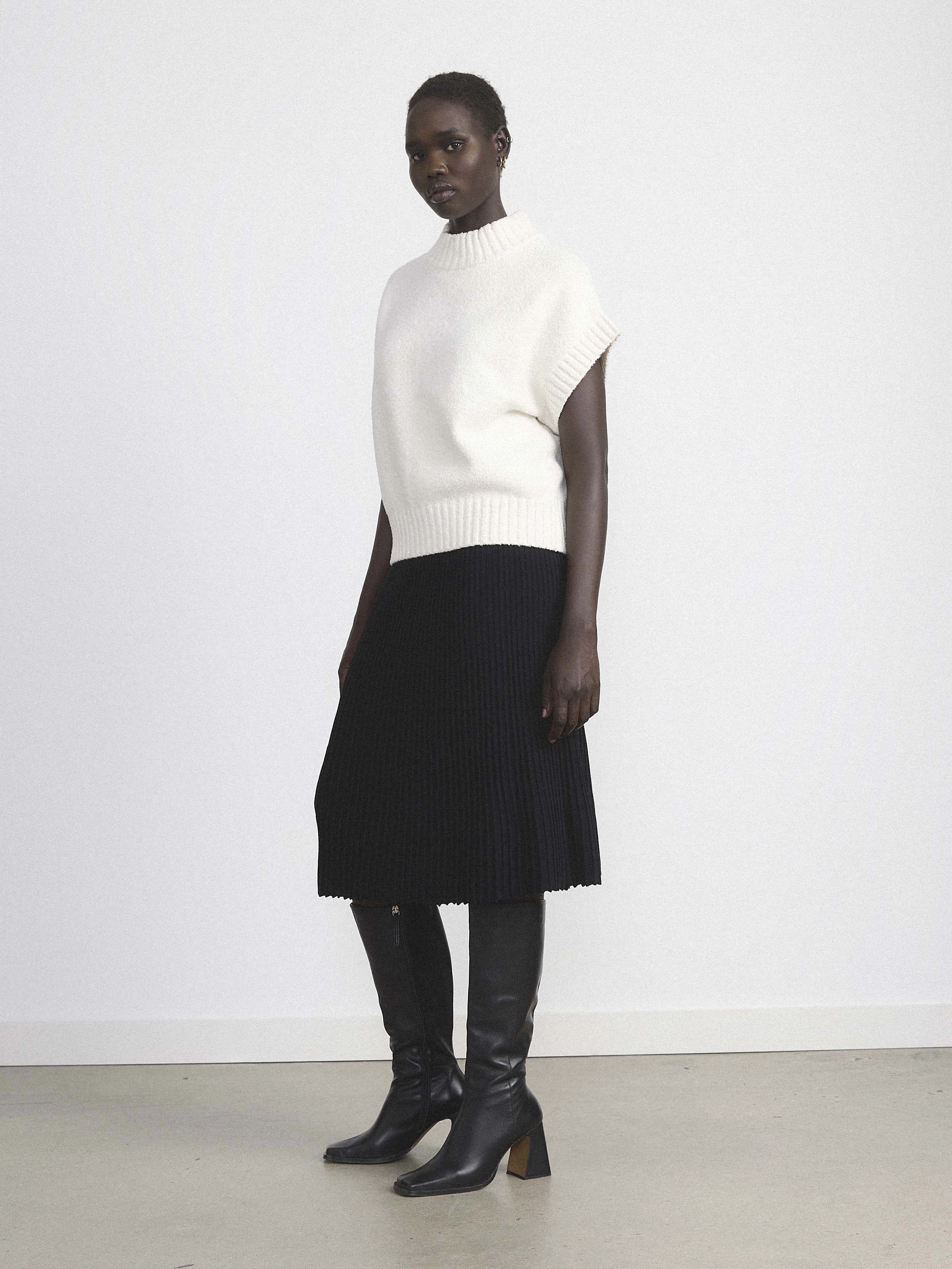 The Seawool® Sweater Vest in White Cream