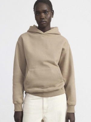 The Soft Hooded Sweatshirt in Greige