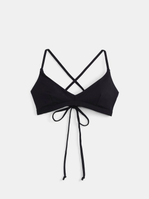 The Triangle Bikini Top in Black