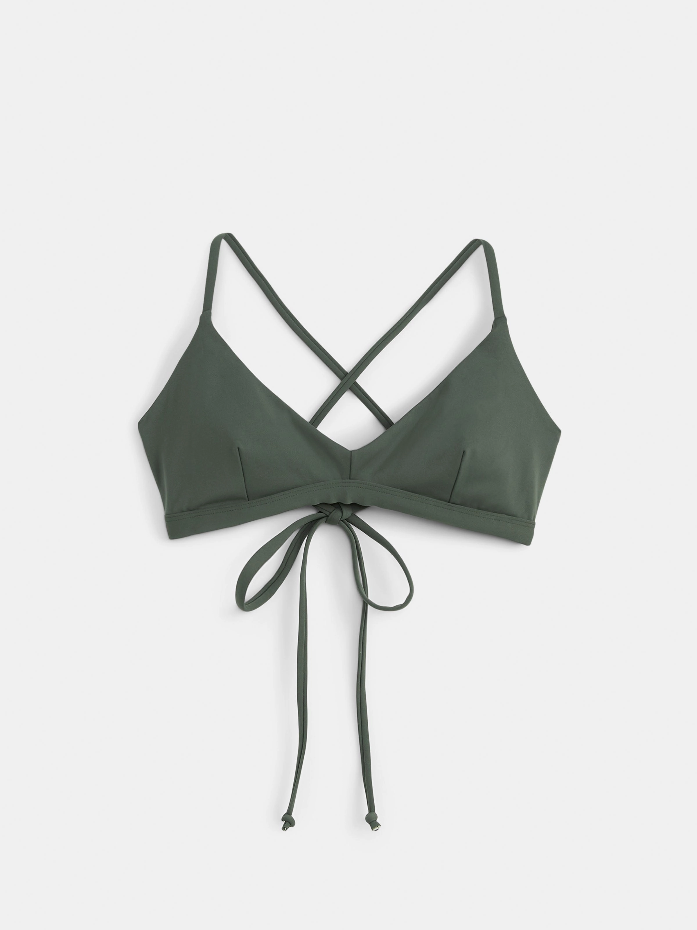 The Triangle Bikini Top in Dark Green