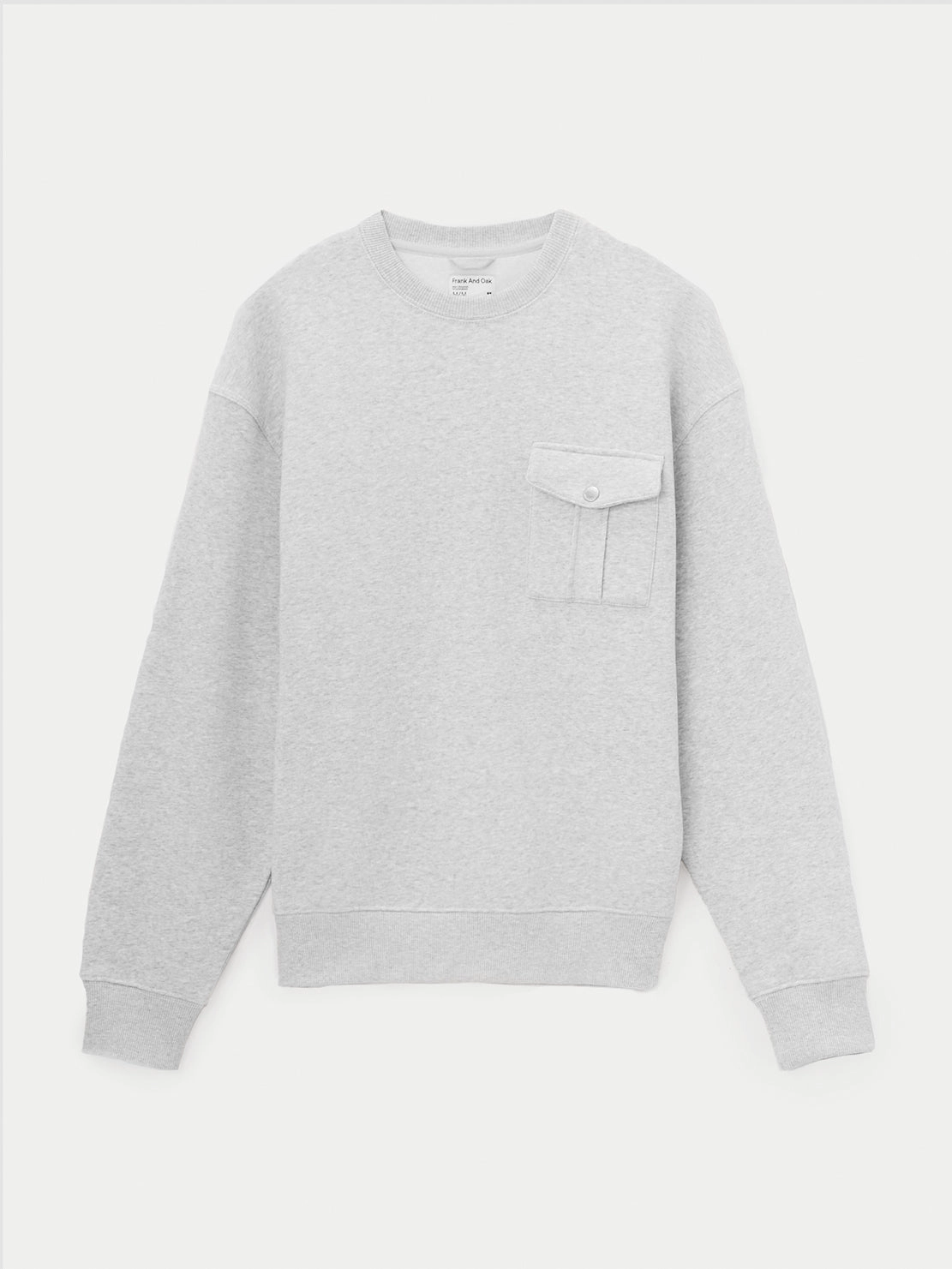 The Utility Fleece Sweatshirt in Light Grey