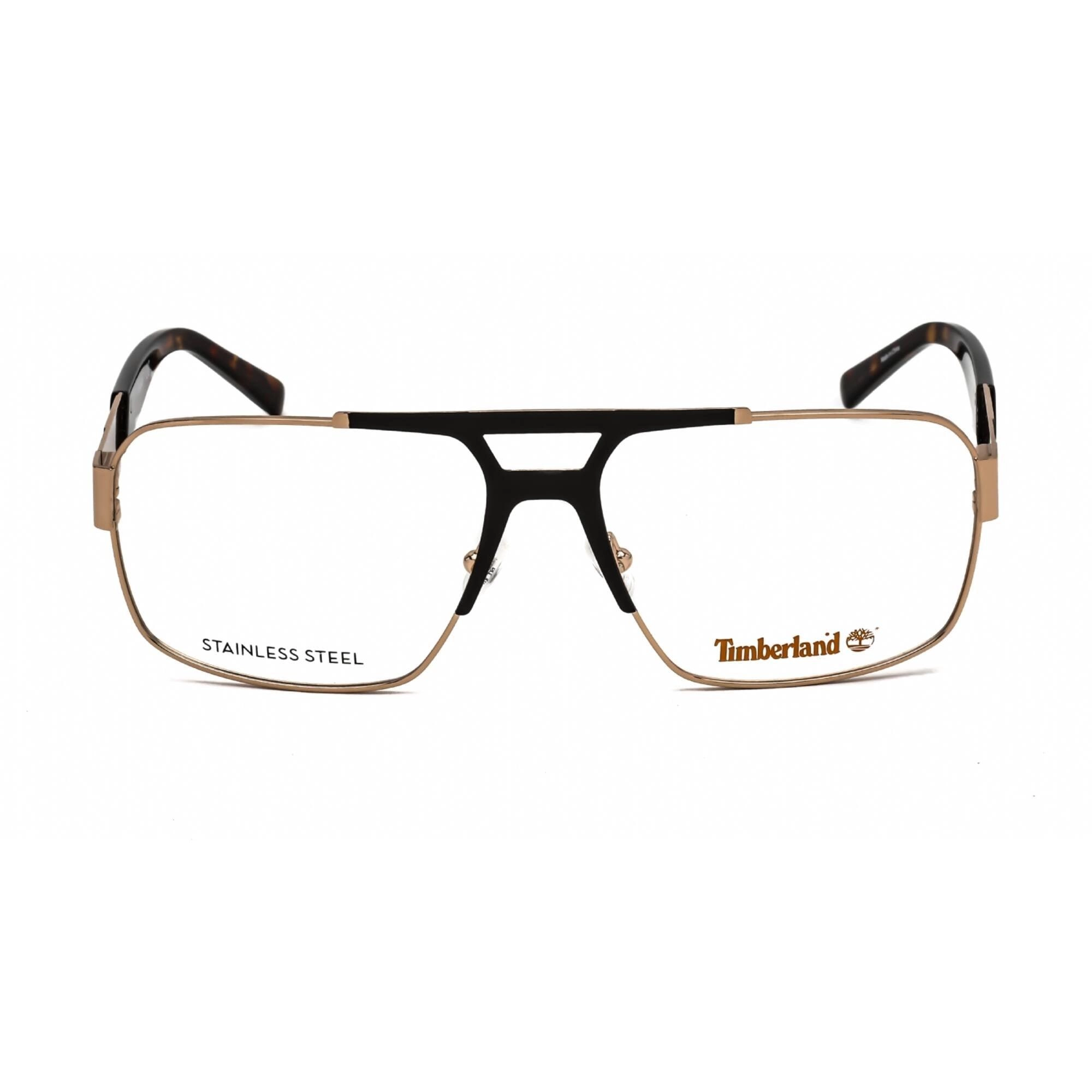 Timberland Men's Eyeglasses - Clear Lens Pale Gold Rectangular Frame | TB1702 032