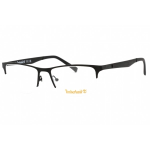 Timberland Men's Eyeglasses - Matte Black Rectangular Half Rim Frame | TB1709 002