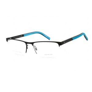 Tommy Hilfiger Men's Eyeglasses - Matte Black Blue Rectangular Frame | Th 1594 00VK 00