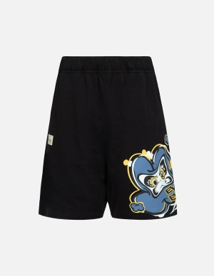 Transforming Daruma Print Sweat Shorts