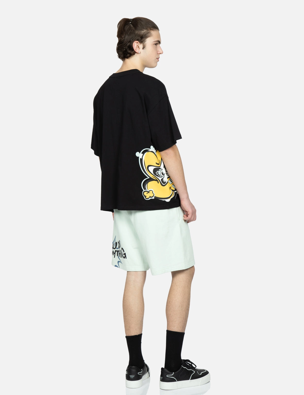 Transforming Daruma Print Sweat Shorts