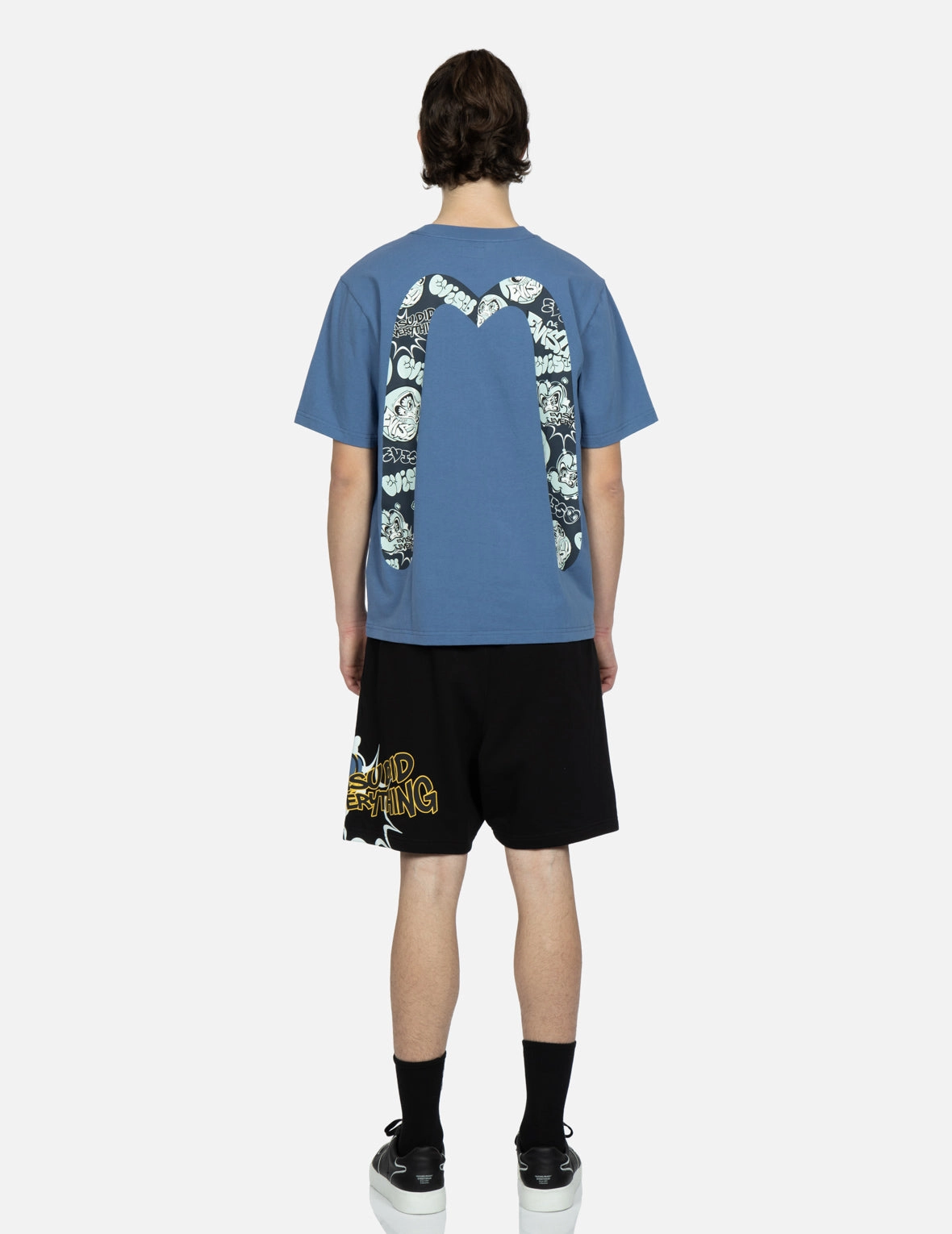 Transforming Daruma Print Sweat Shorts