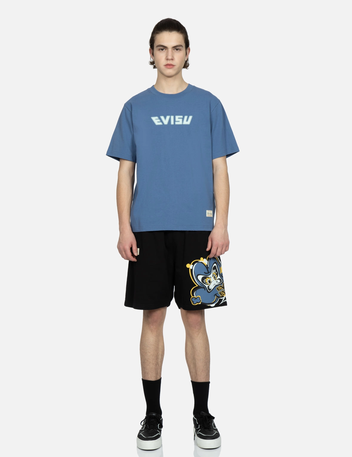 Transforming Daruma Print Sweat Shorts