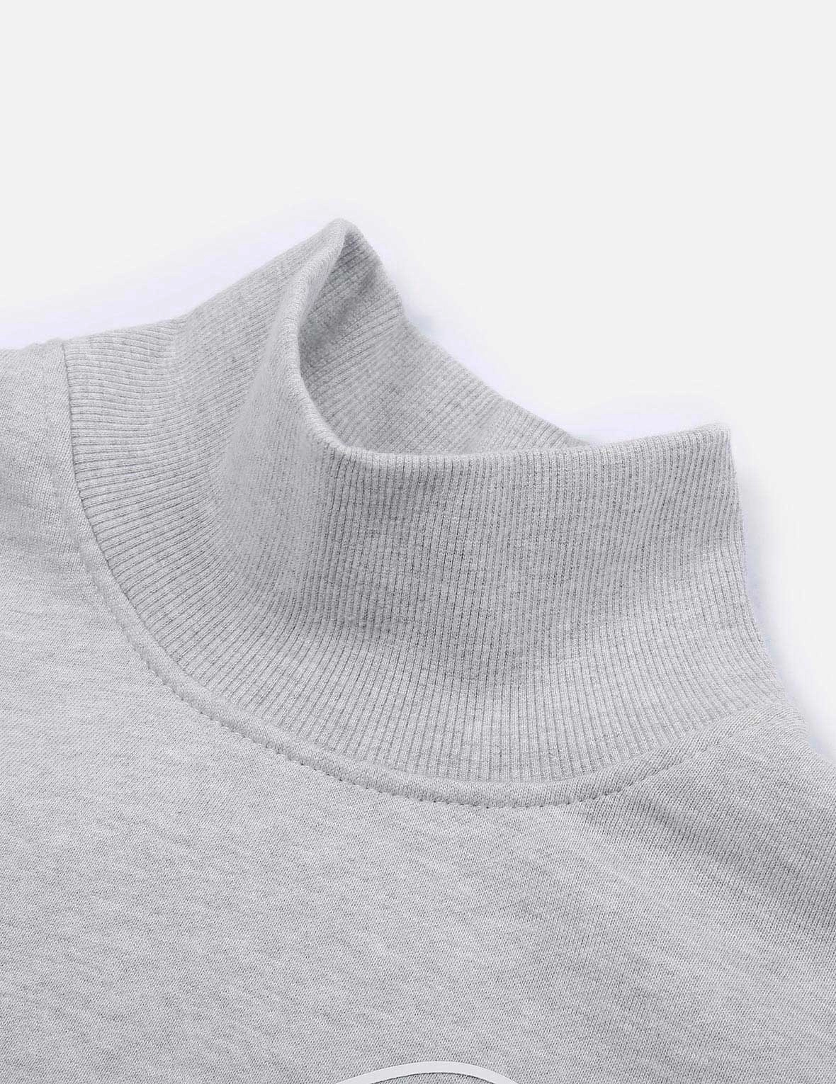 Triple Seagull Print Turtle Neck Sweatshirt