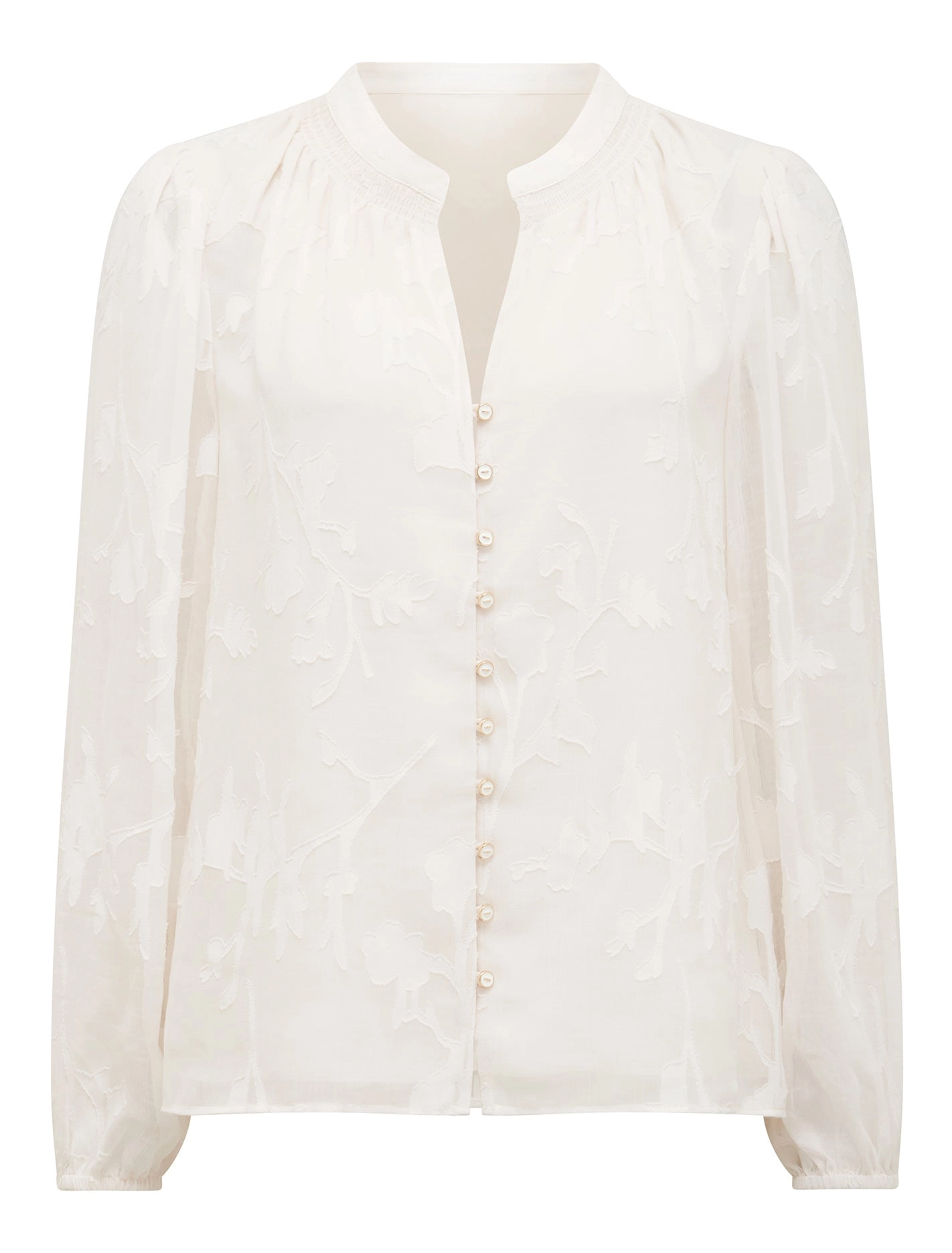 Tulip Textured Sheer Blouse