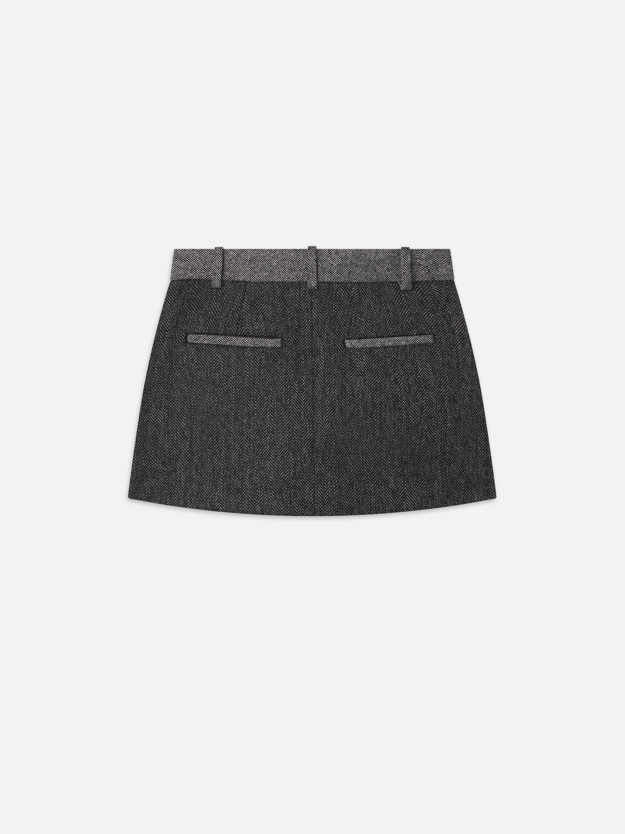 Tweed Suiting Skirt -- Check Multi