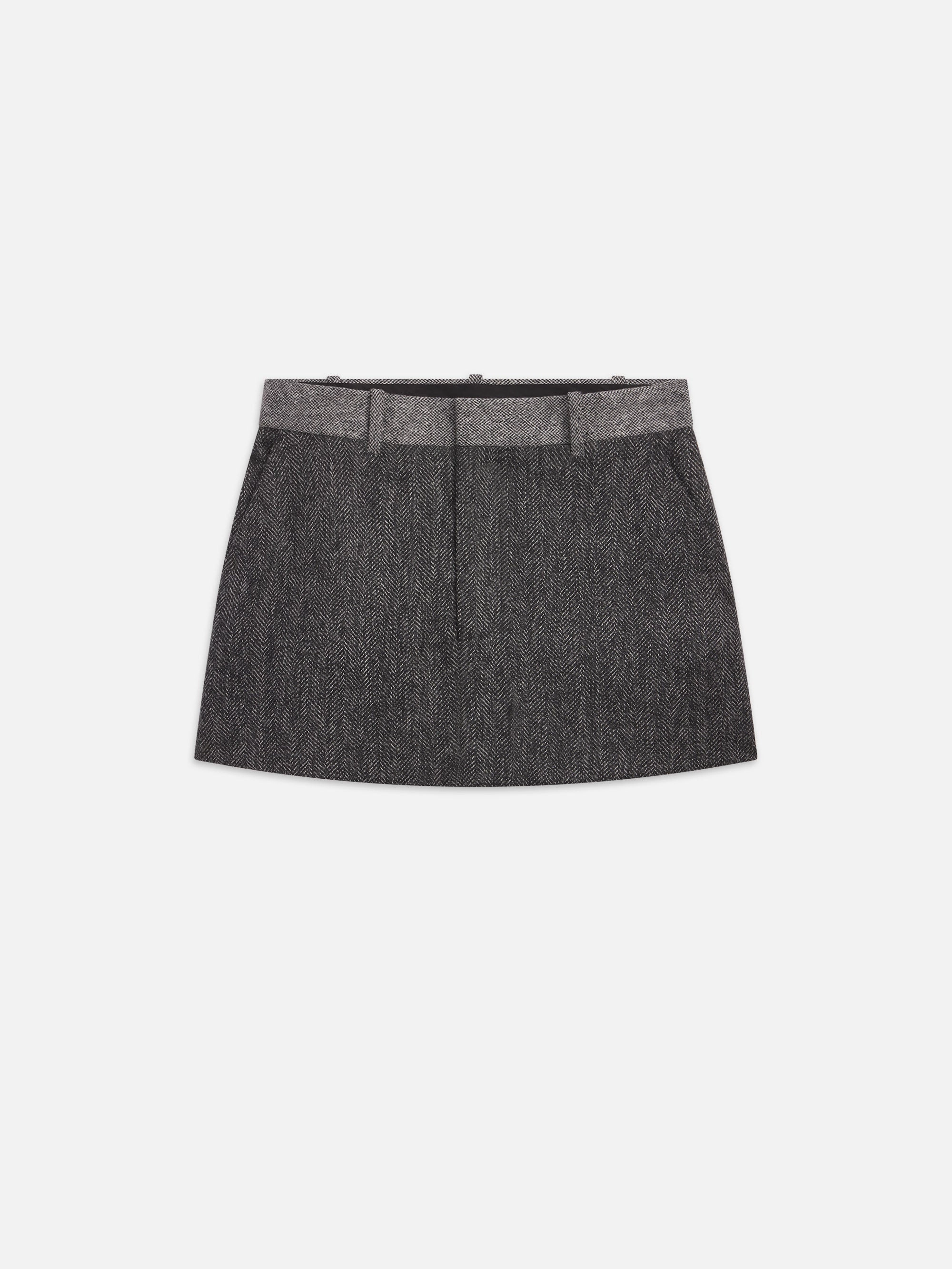 Tweed Suiting Skirt -- Check Multi