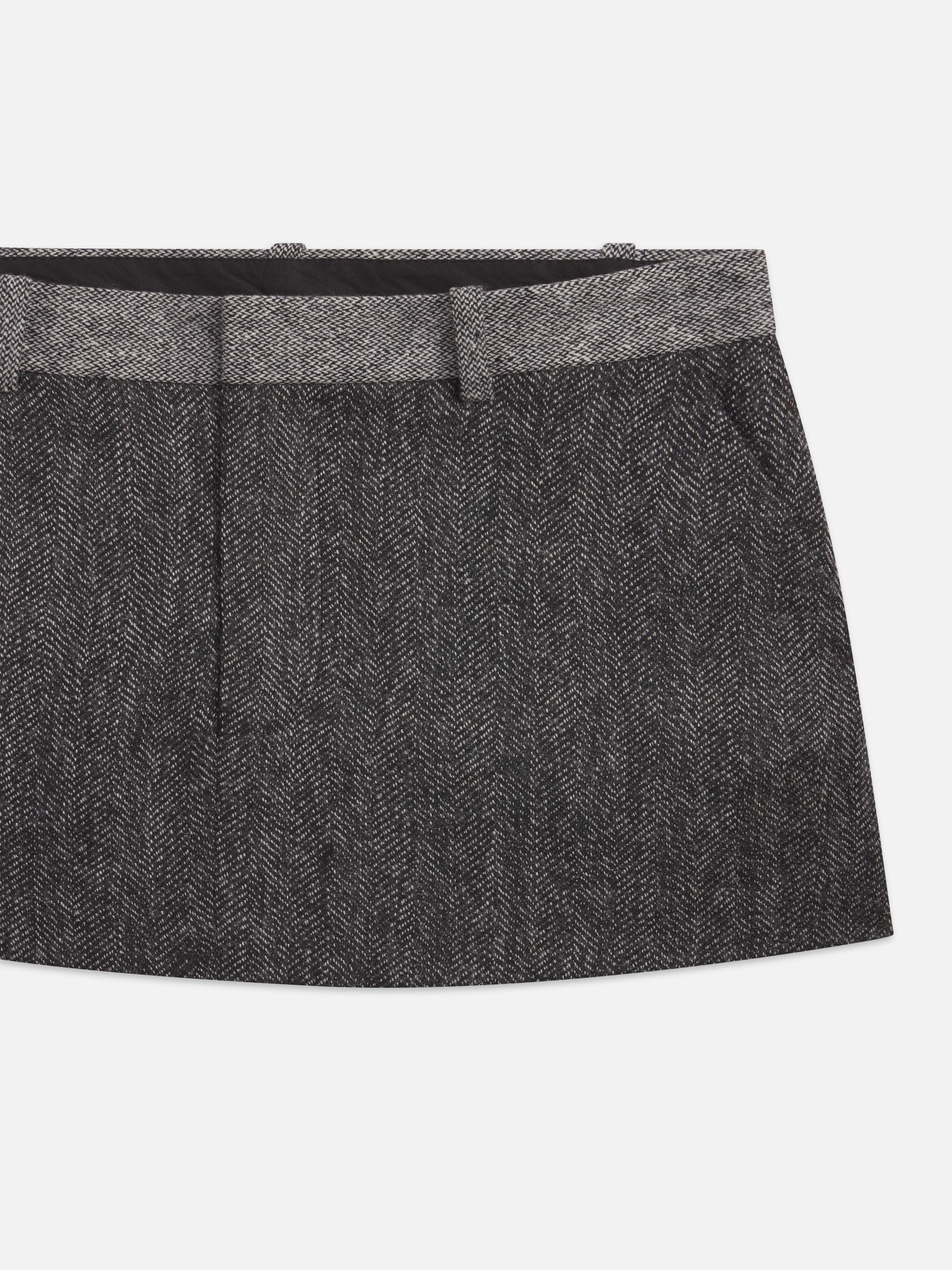 Tweed Suiting Skirt -- Check Multi