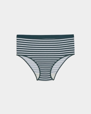 UltimateS High Rise Brief - Deep Sea/White Stripe