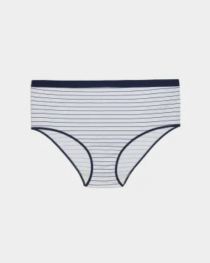 UltimateS High Rise Brief - White/Cenote Stripe