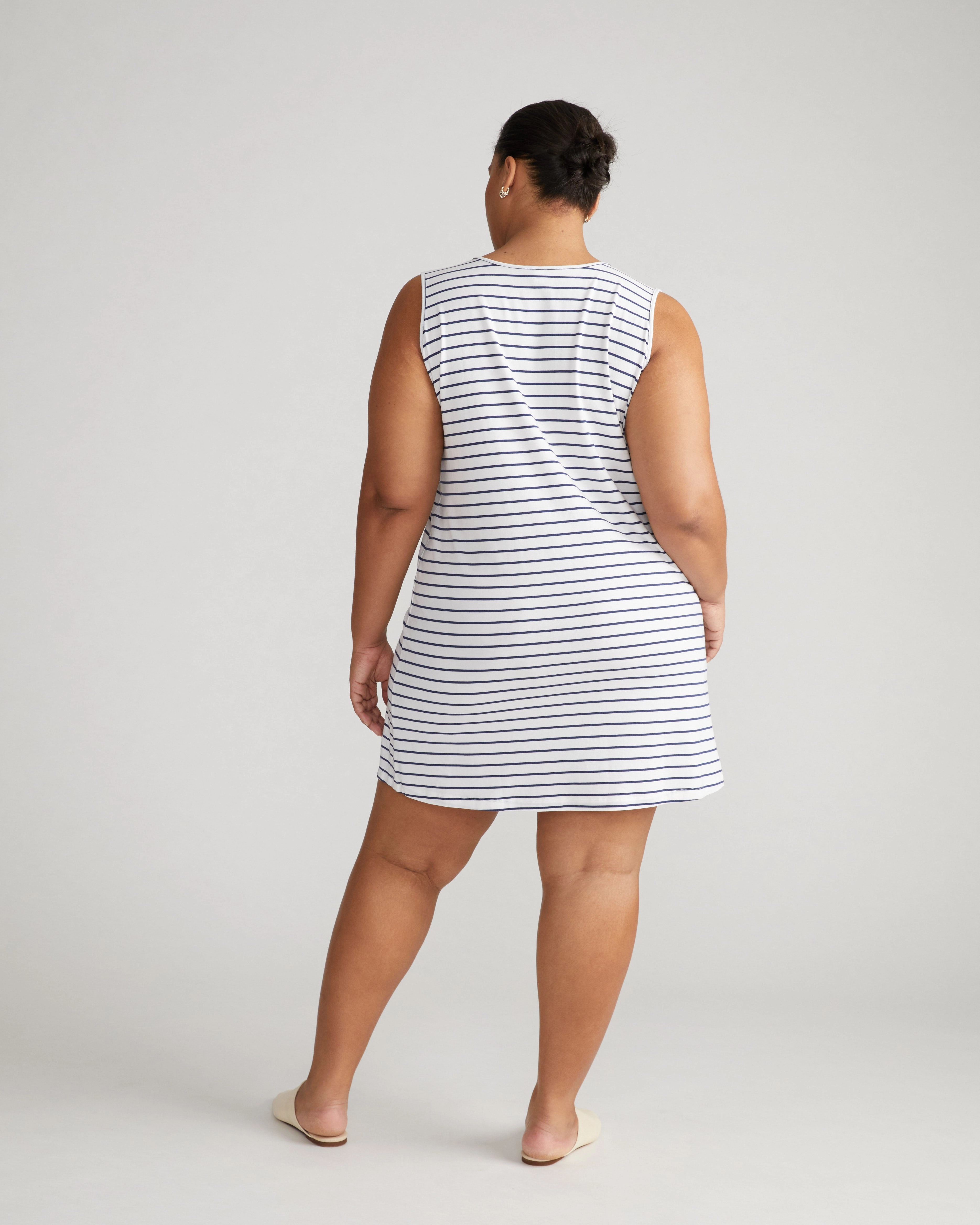 UltimateS Meko Nightie - White/Cenote Stripe