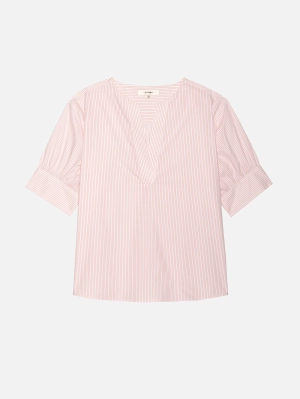 V-Neck Popover Top -- Azalea Multi