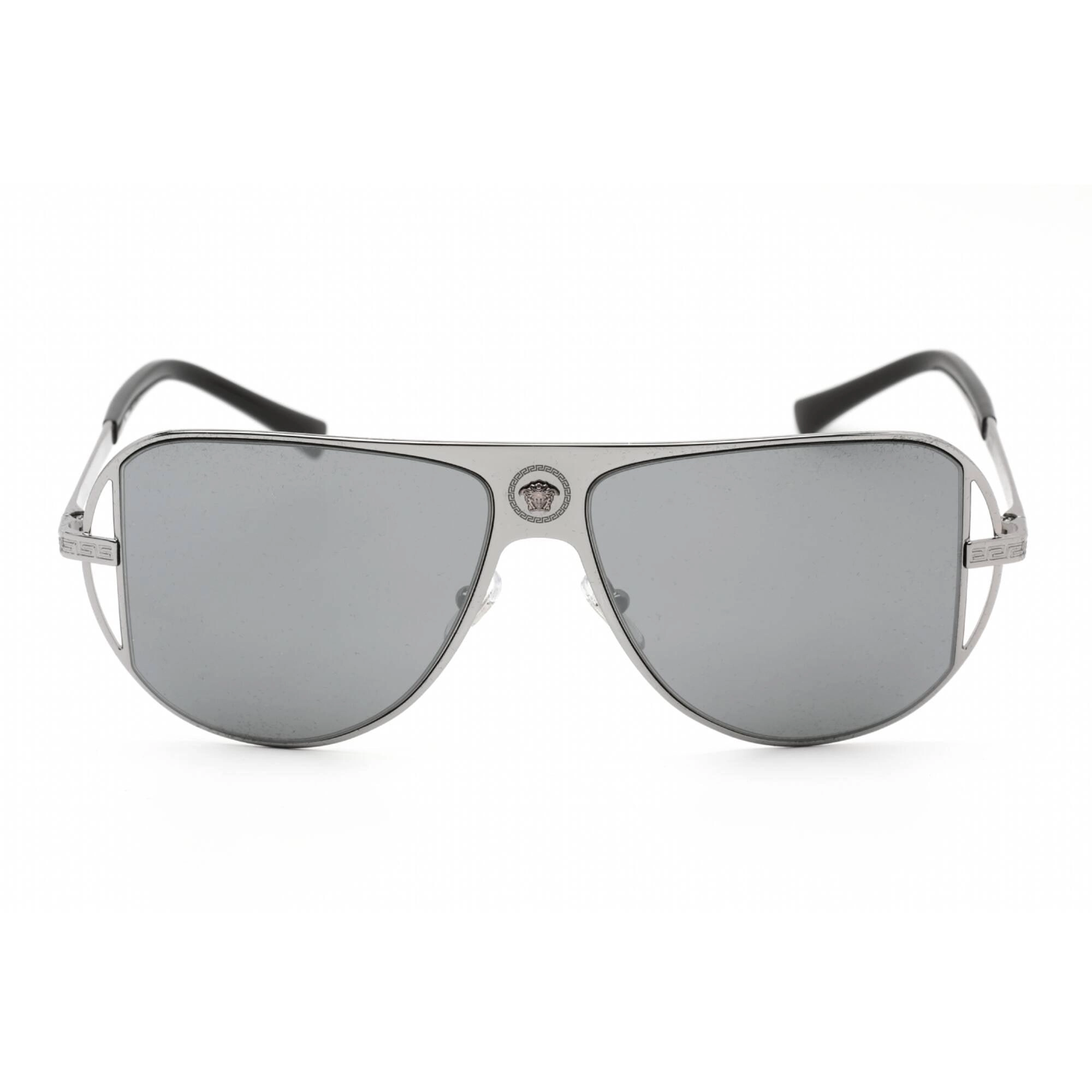Versace Men's Sunglasses - Full Rim Gunmetal Metal Aviator Shape Frame | VE2212 10016G