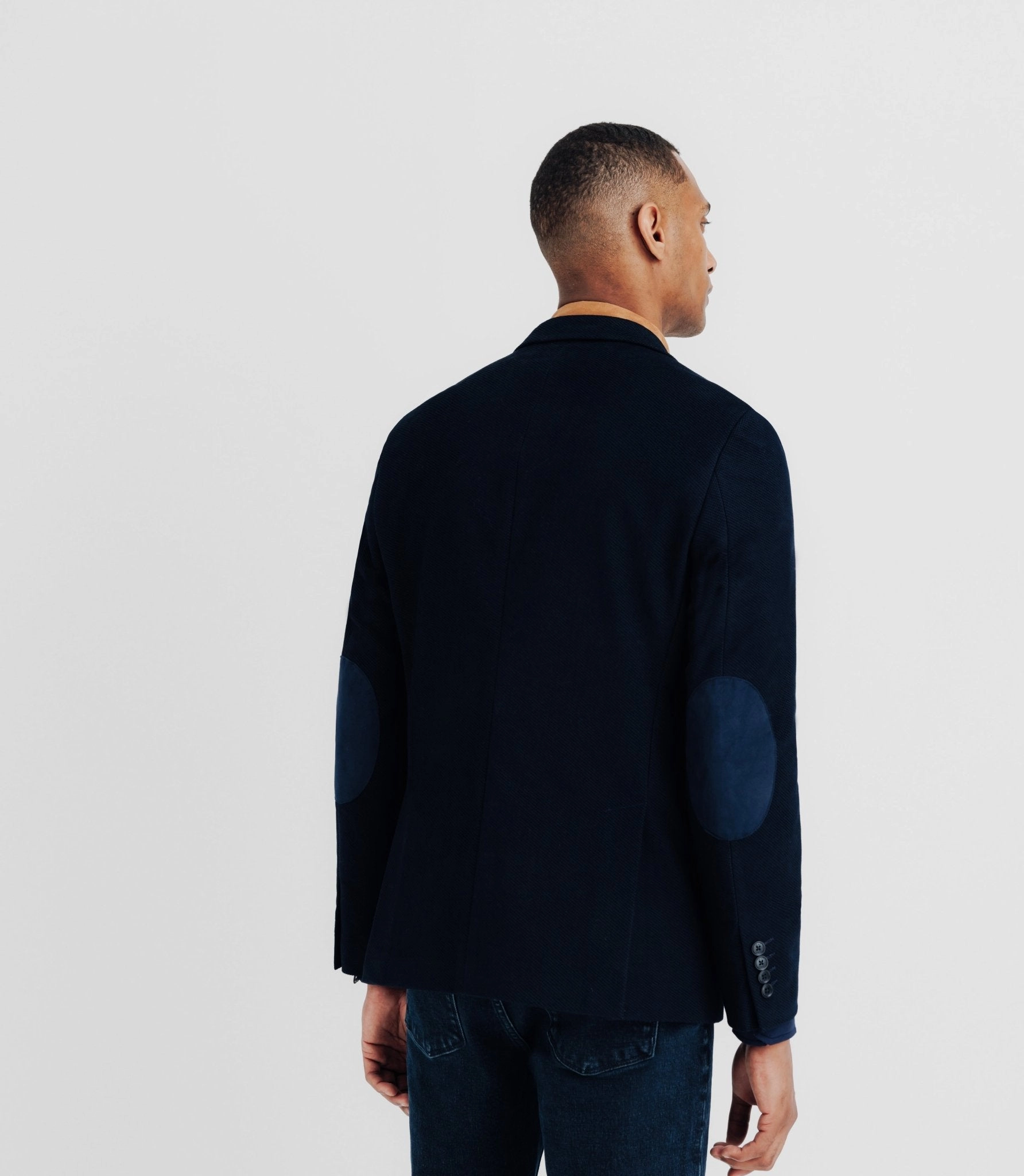 Veste en velours fantaisie marine