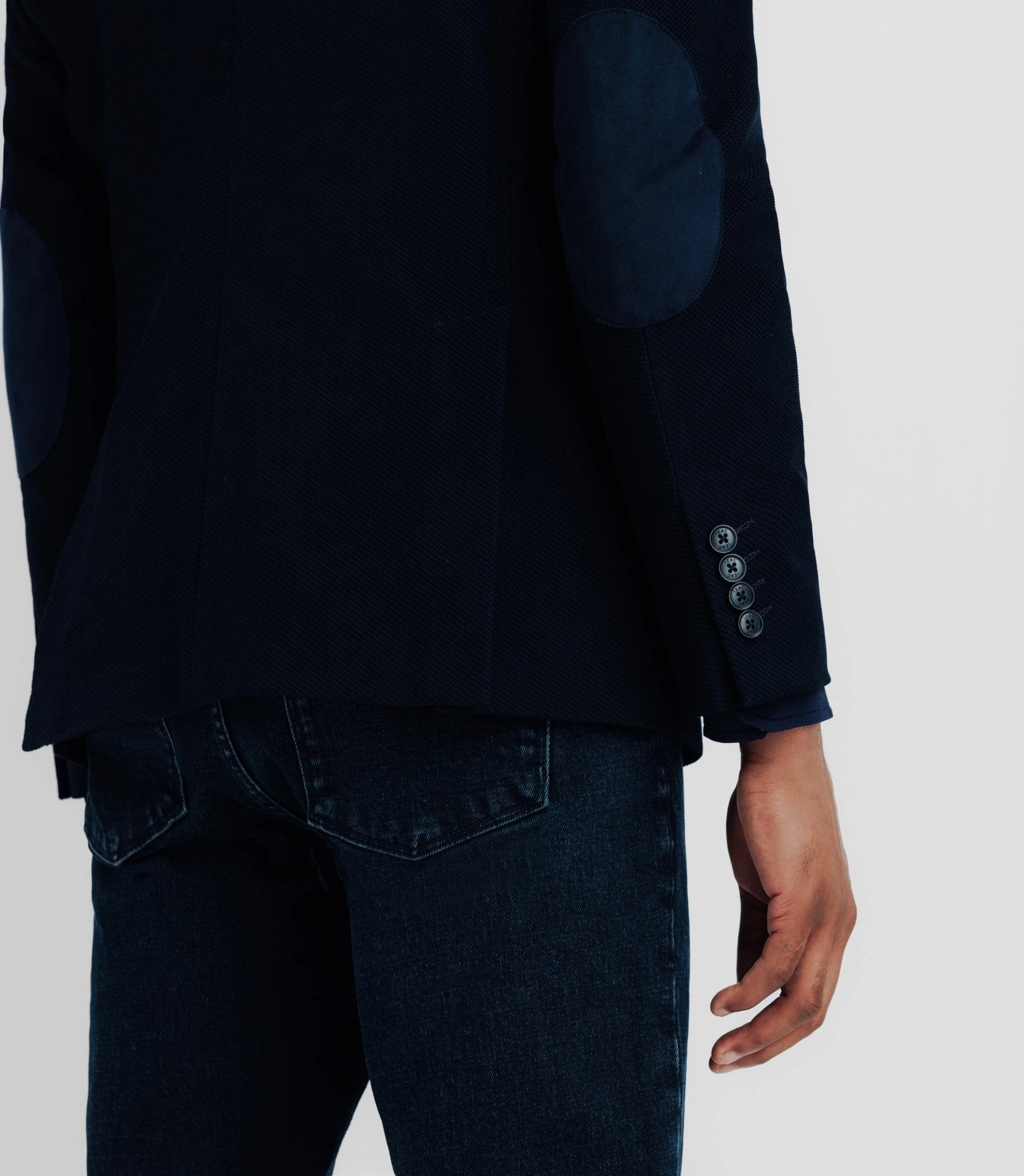 Veste en velours fantaisie marine