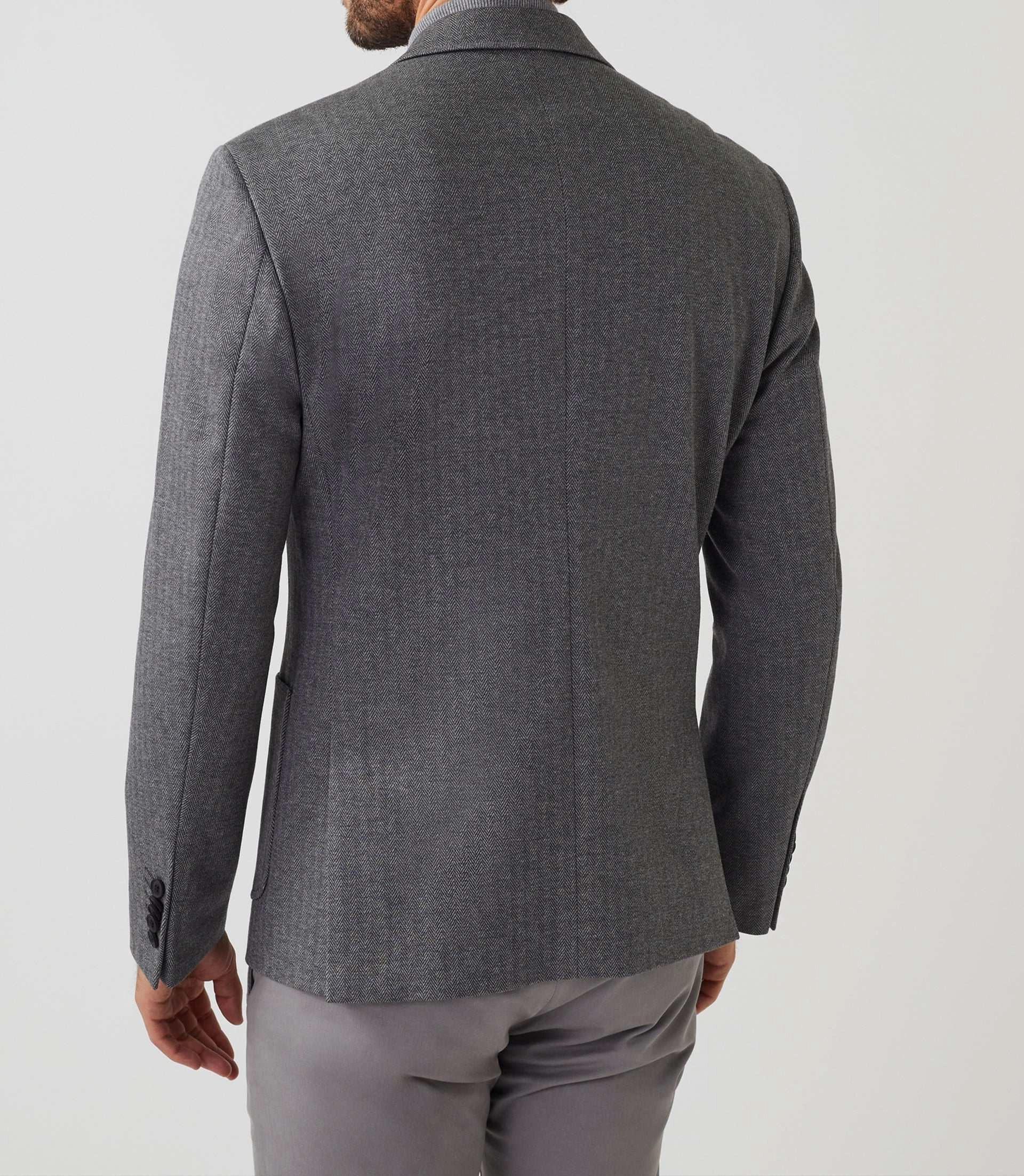 Veste maille chevron grise Relief