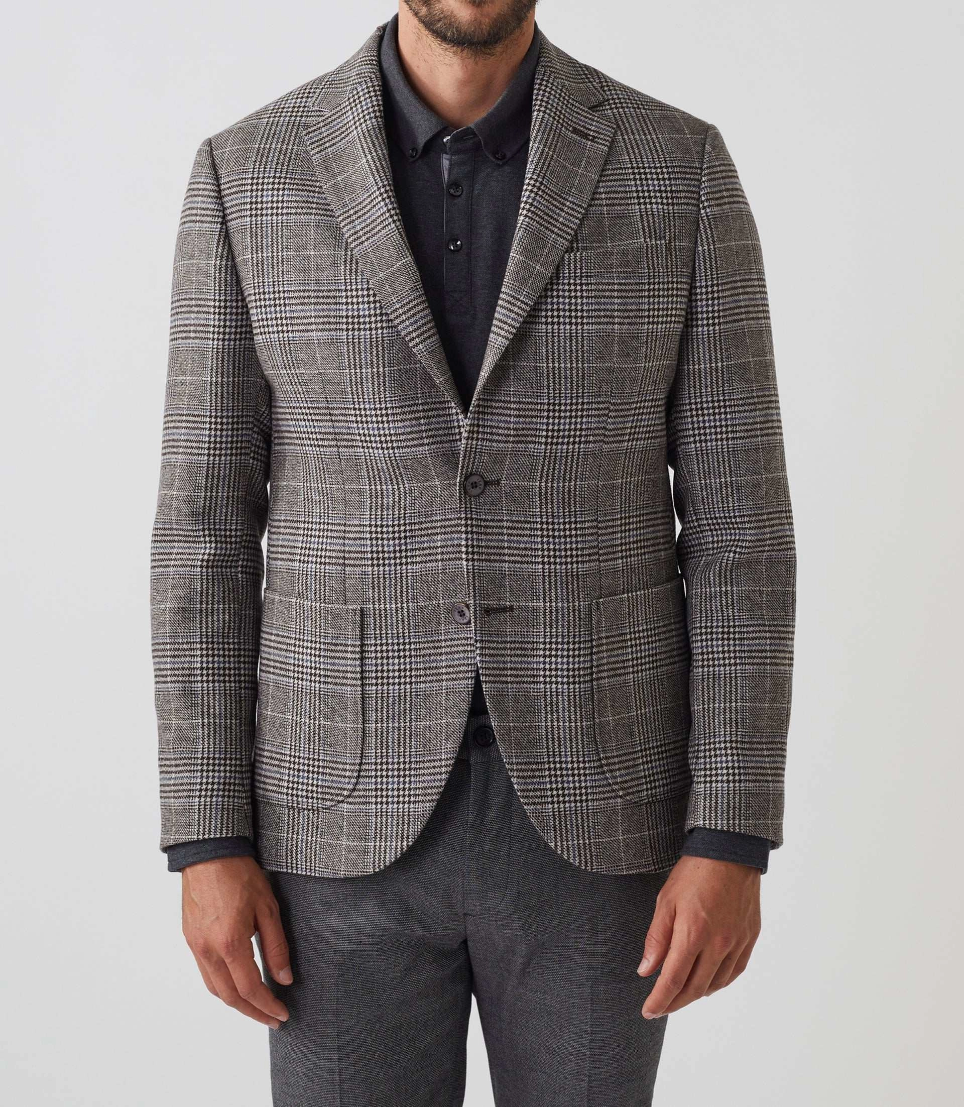 Veste Prince de Galles marron Romance