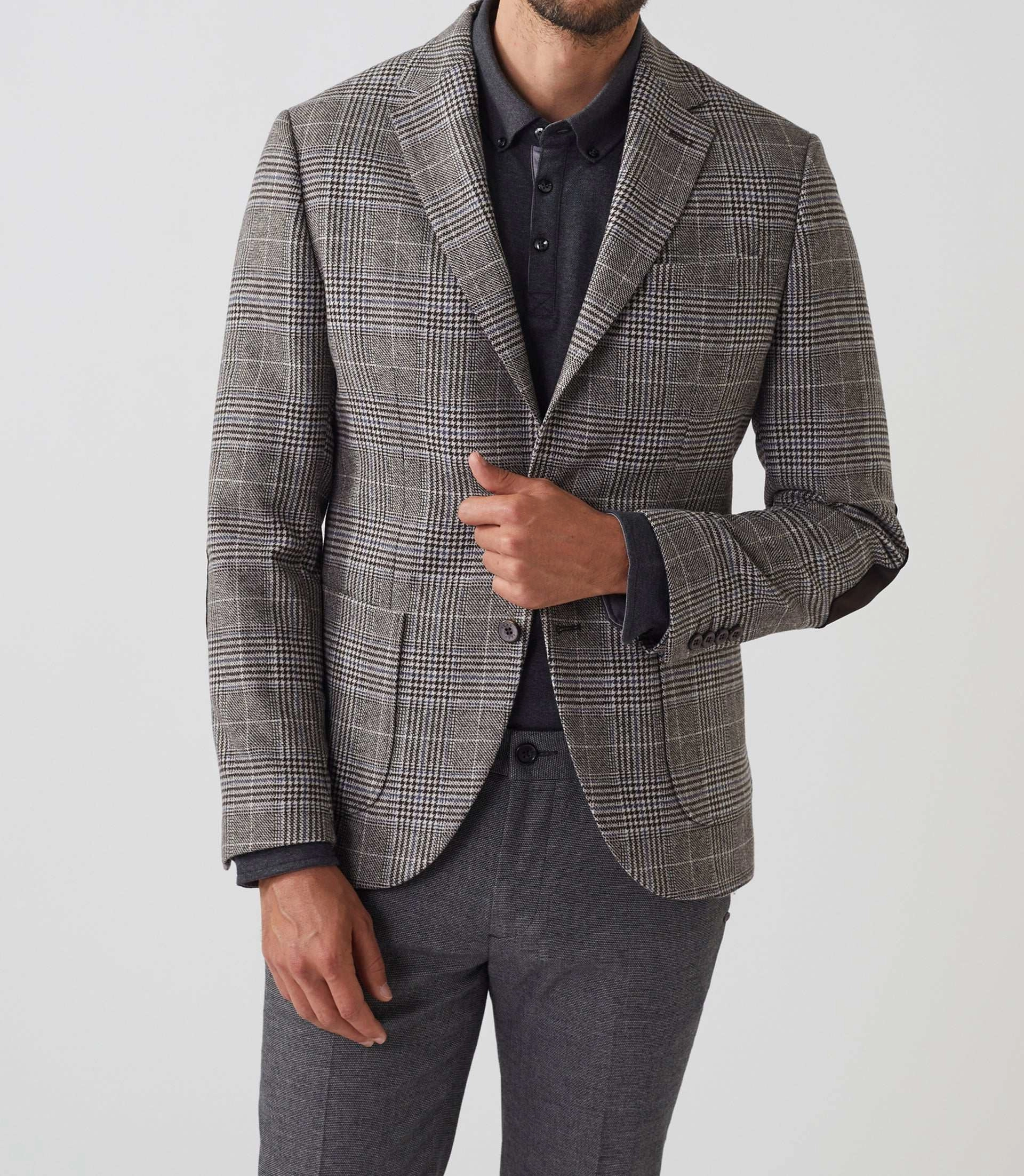Veste Prince de Galles marron Romance