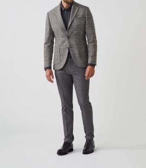 Veste Prince de Galles marron Romance