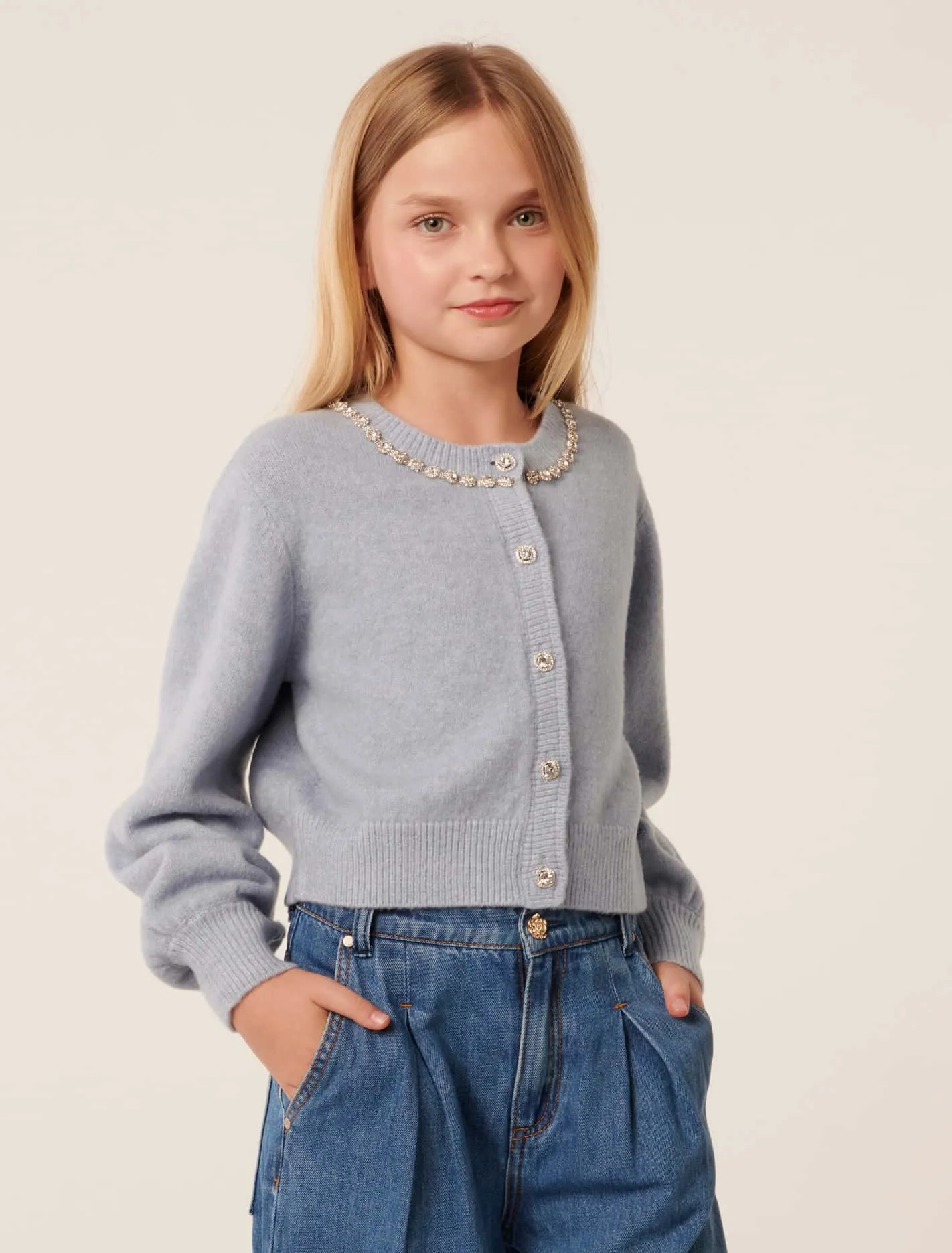 Violet Teen Jewel Cardigan