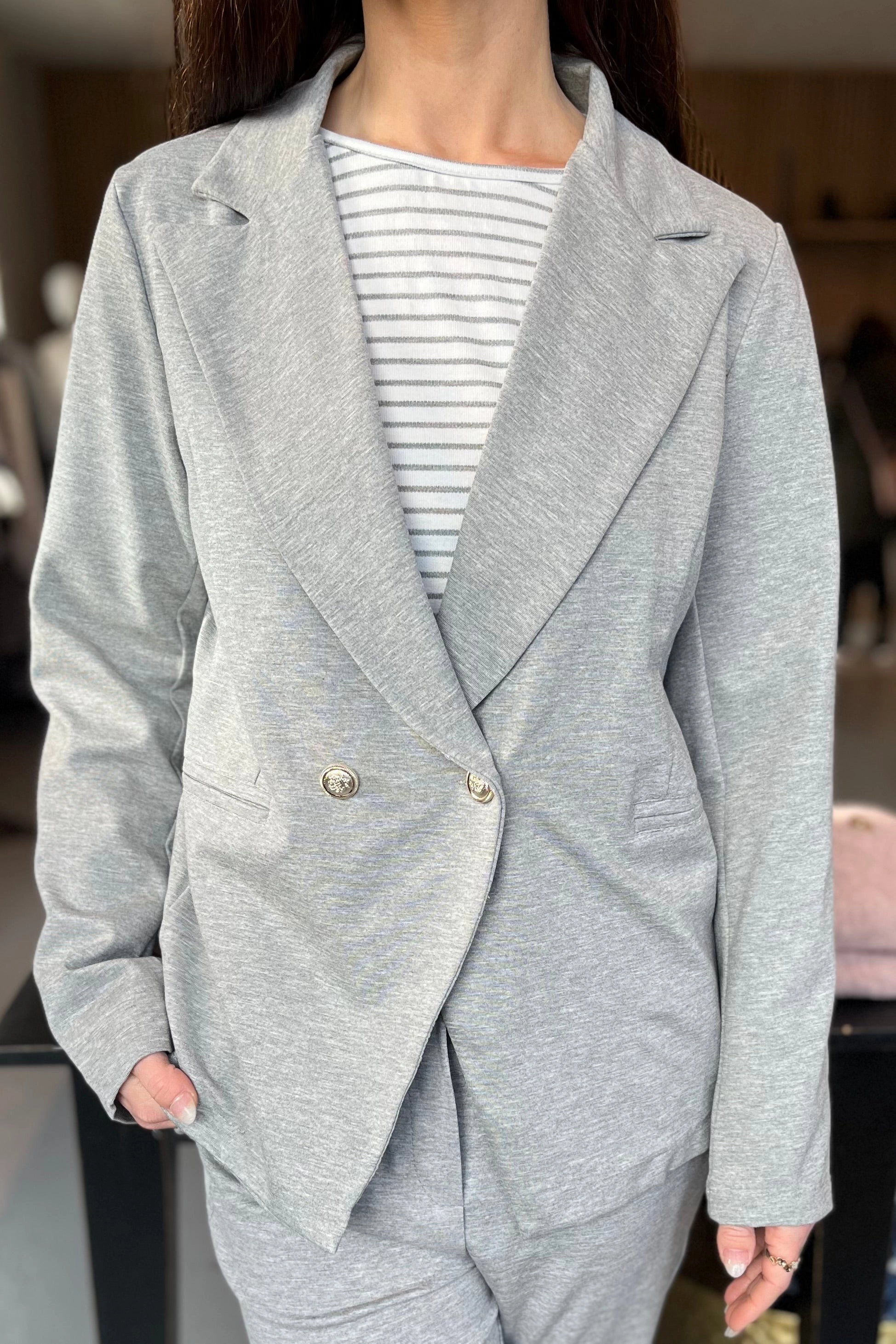 Vivian Blazer 85641-1 |  Grey Melange | Blazer fra Marta du Chateau