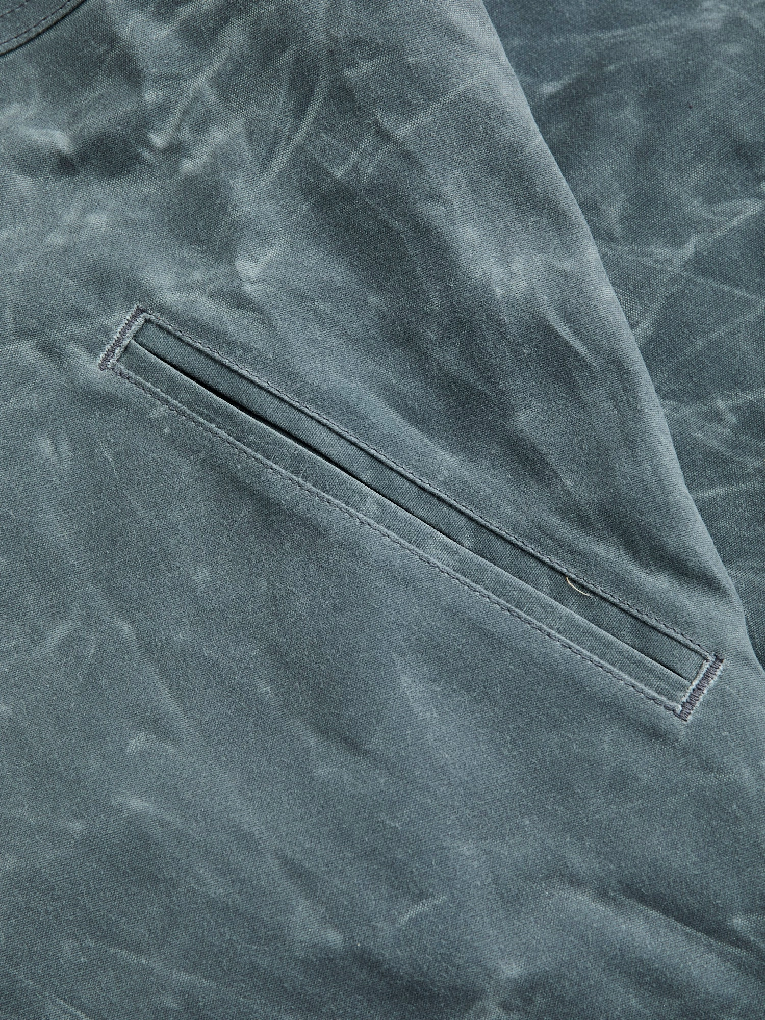 Waxed Canvas Crissman Overshirt in Harbor Blue