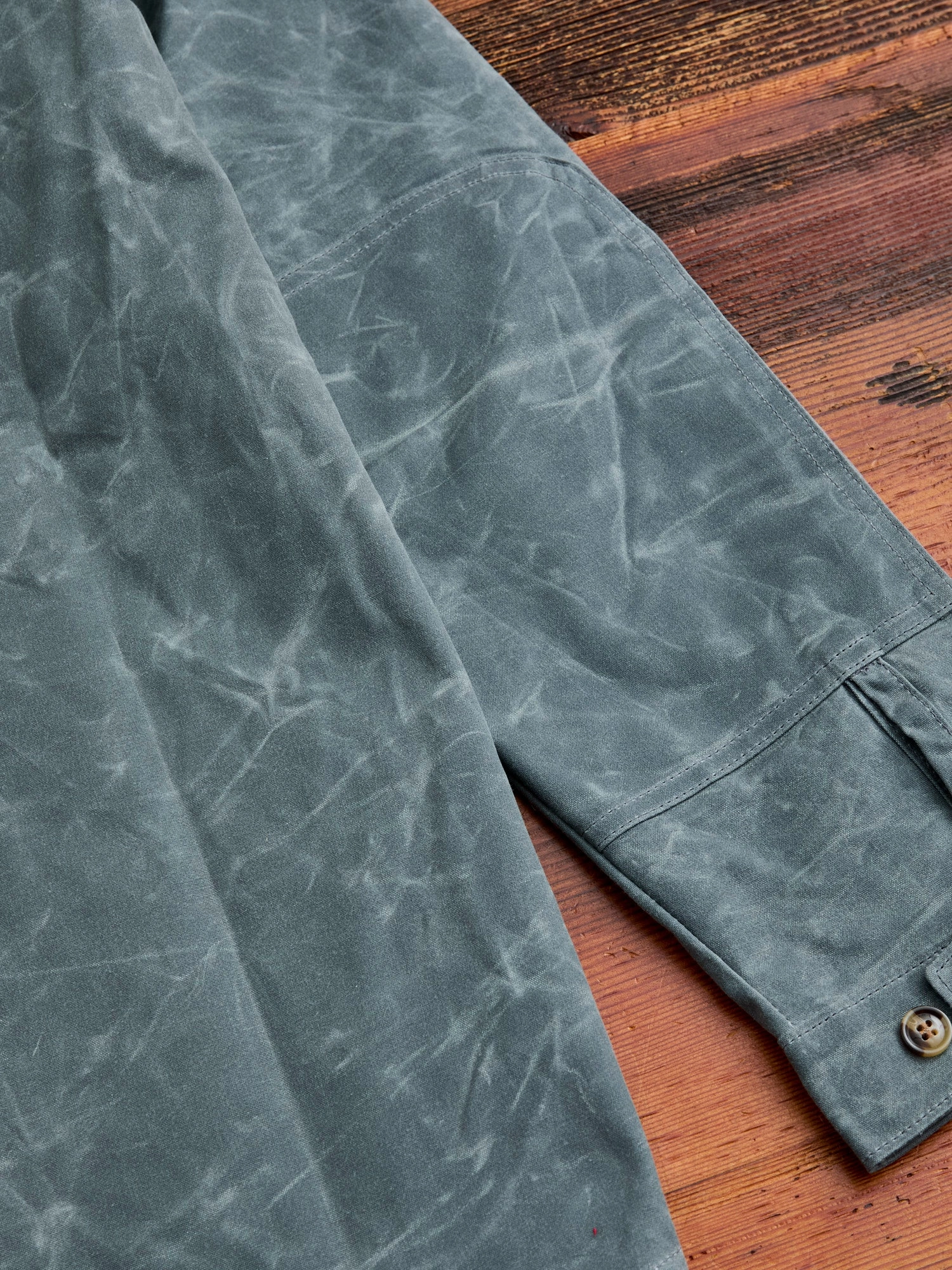 Waxed Canvas Crissman Overshirt in Harbor Blue