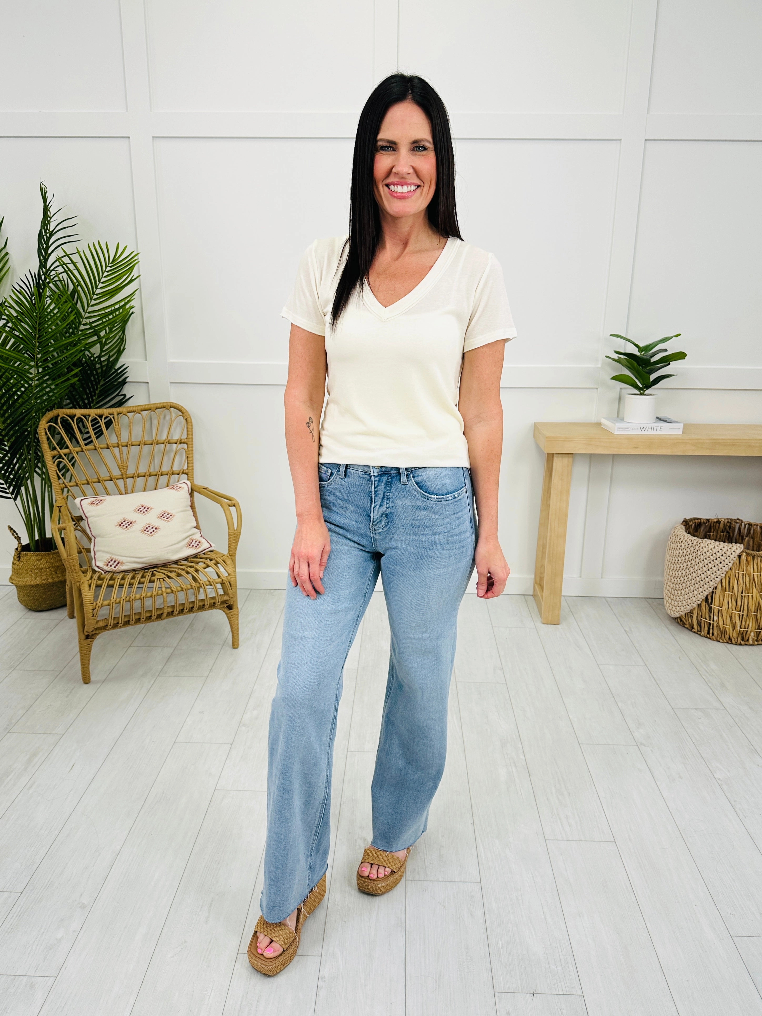 Wear Everywhere Wide Leg Tummy Control Jeans