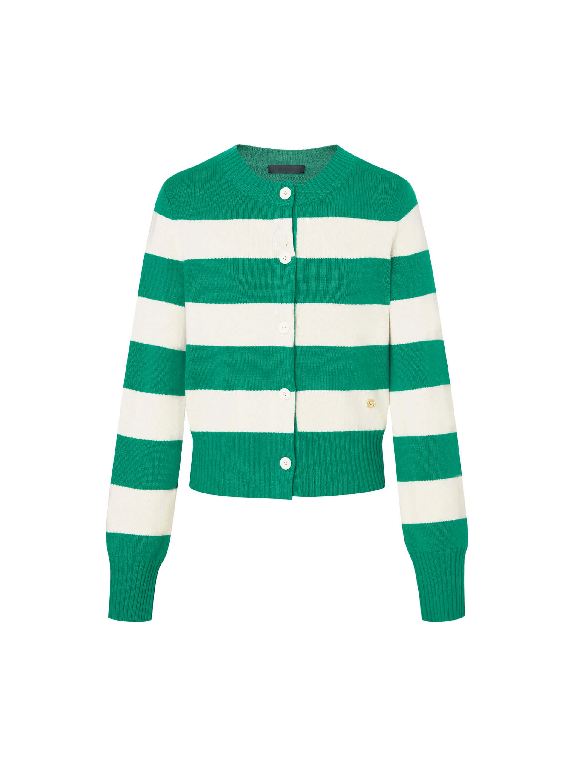 Wide Striped Knit Cardigan