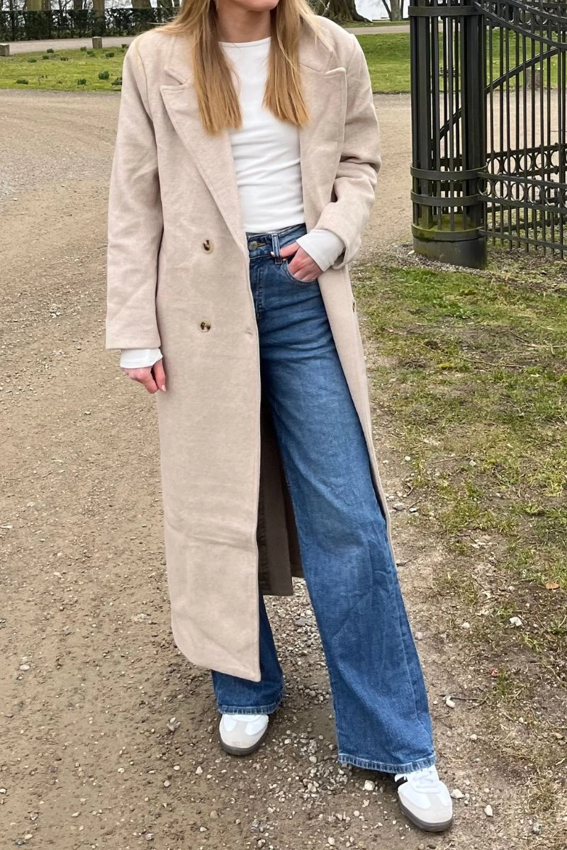 Williams Wool Coat 157467 | Beige Melange | Jakke fra Neo Noir